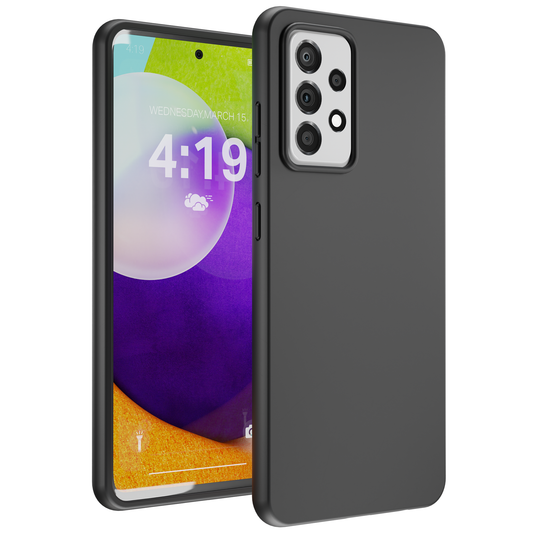 My Case Zwarte Siliconen Hoes voor Samsung Galaxy A52 – Slank Maar Beschermend