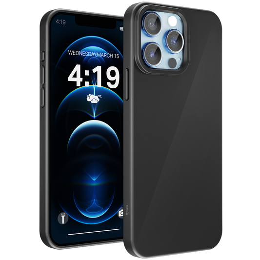 My Case Zwarte Siliconen Hoes voor iPhone 12 Pro Max – Slank Maar Beschermend