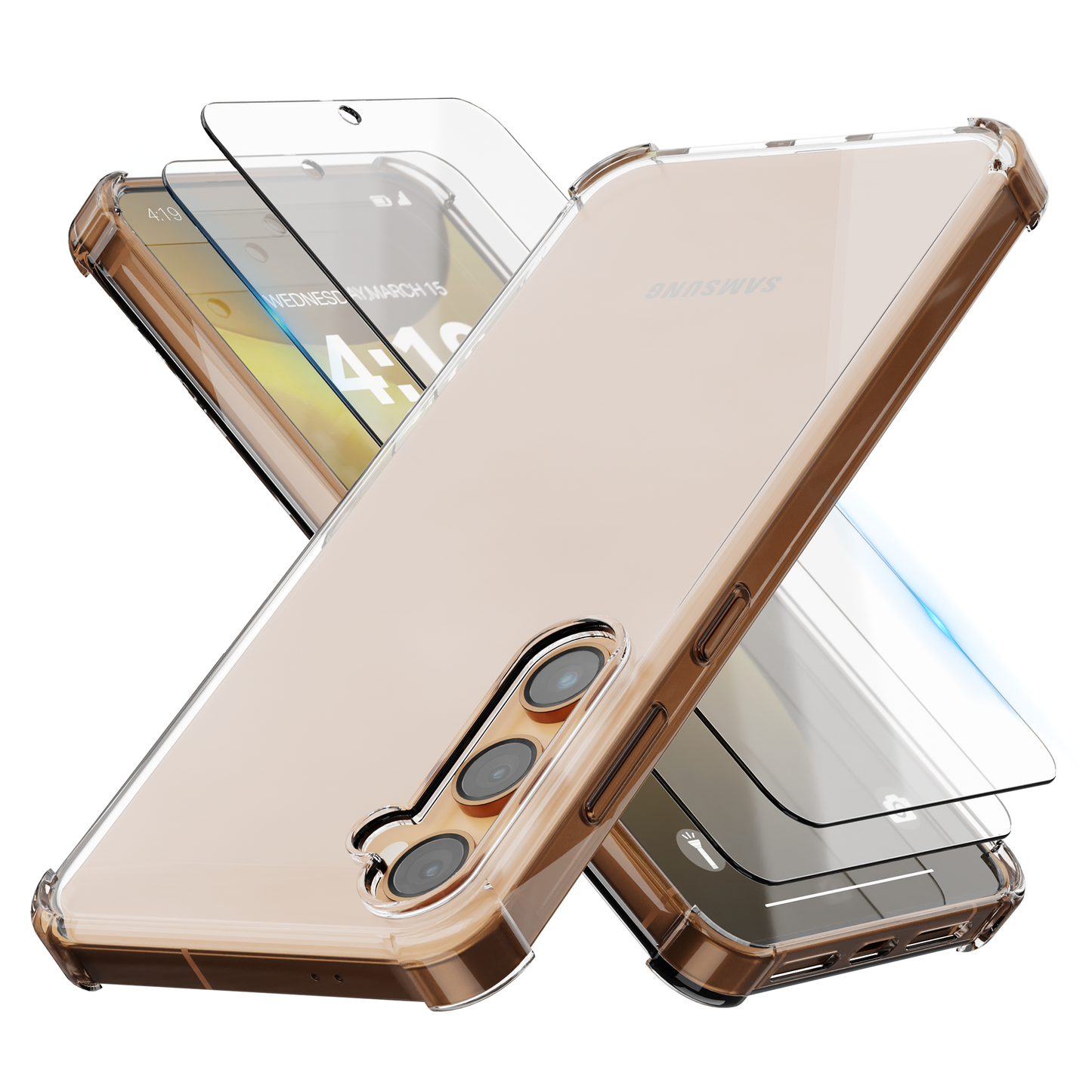 iTech Combo: 2 Screenprotectors & 1 Bumper Hoes voor Samsung Galaxy S24 – 3-in-1 Bescherming