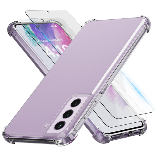 iTech Combo: 2 Screenprotectors & 1 Bumper Hoes voor Samsung Galaxy S21 FE  – 3-in-1 Bescherming
