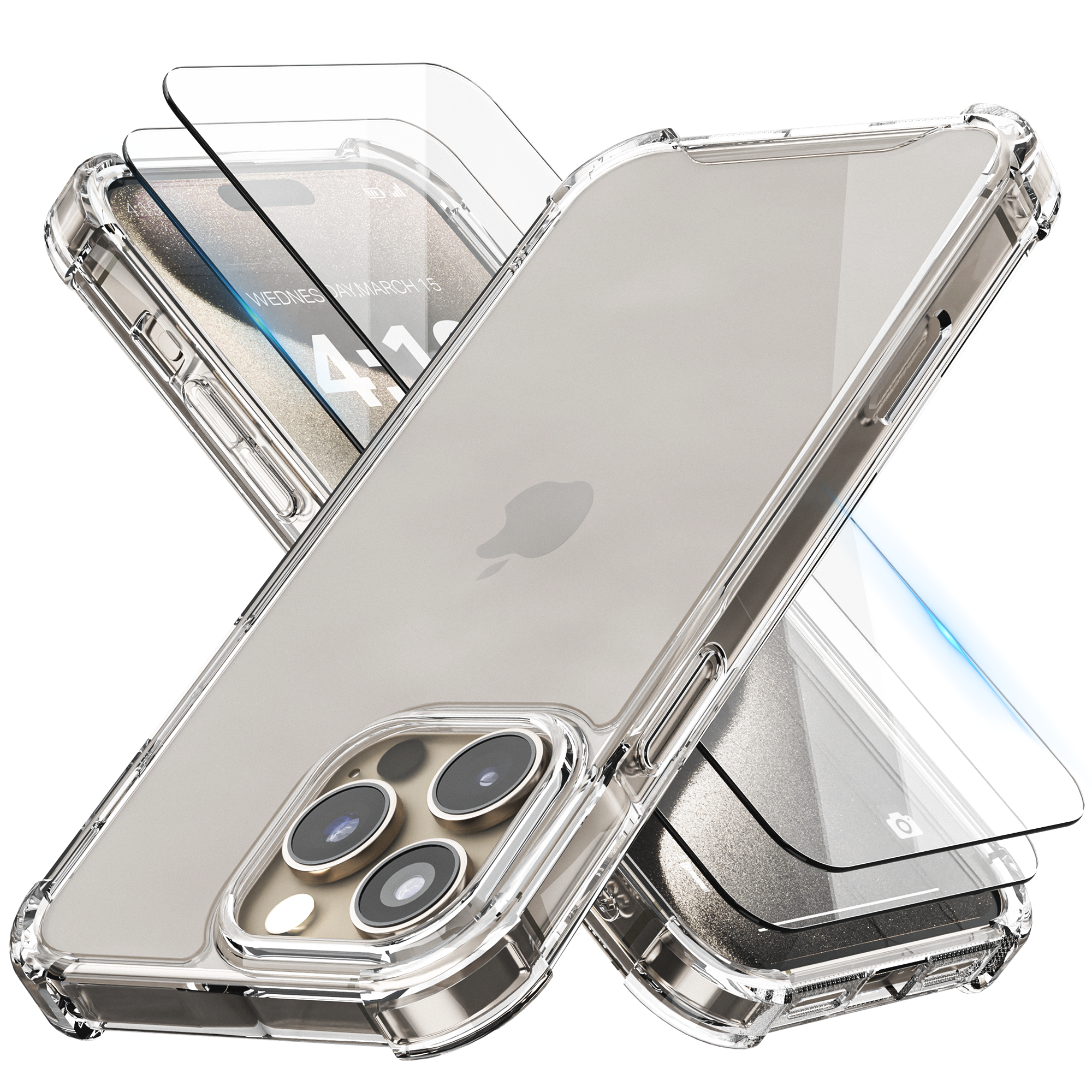 iTech COMBO voor iPhone 15 Pro – Complete 3-in-1 Bescherming – mijnhoesjes