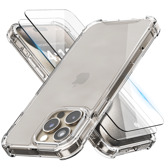 iTech COMBO voor iPhone 15 Pro – Complete 3-in-1 Bescherming