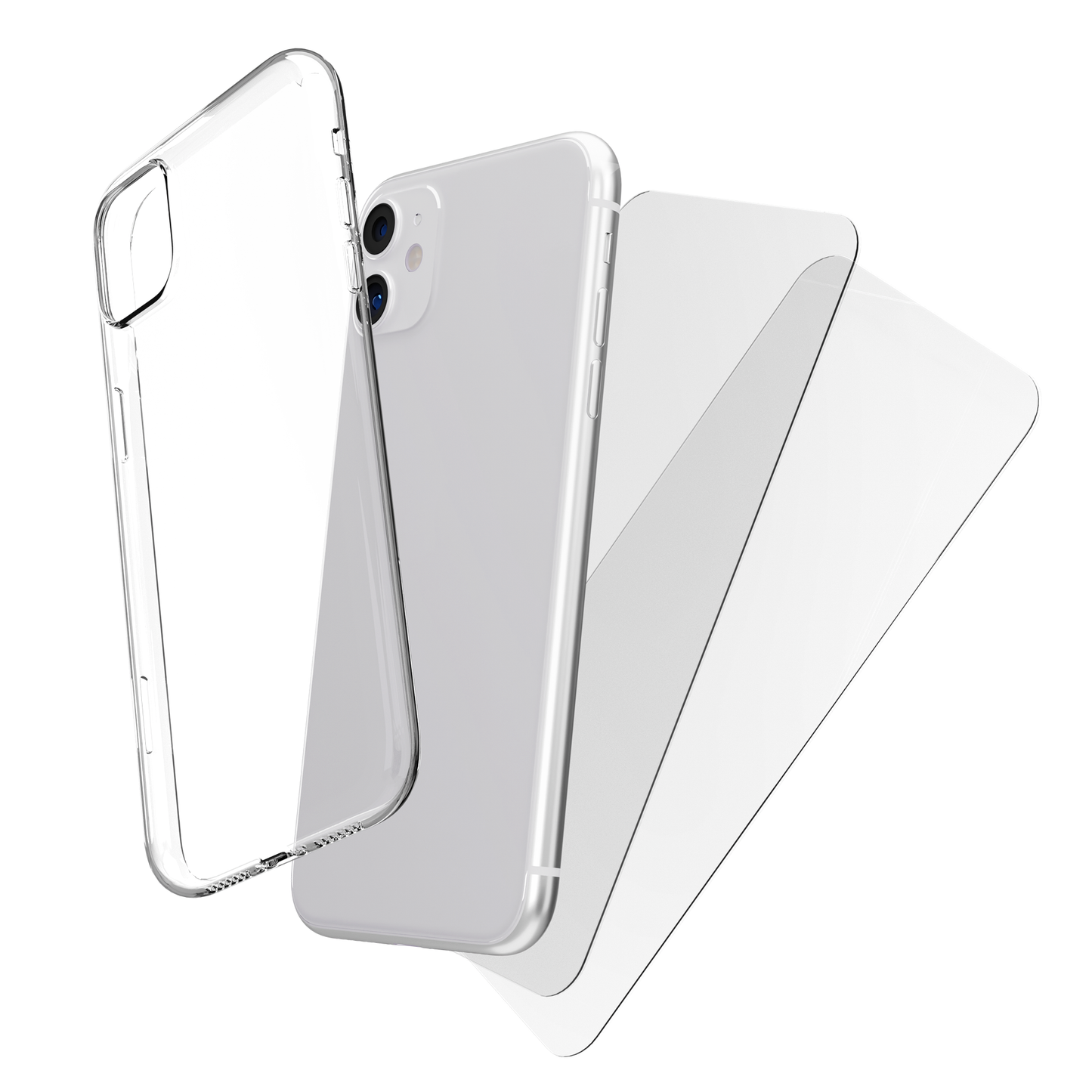 My Case Combo: Transparante Hoes met 2 Screenprotectors voor iPhone 11 – Extra Veiligheid