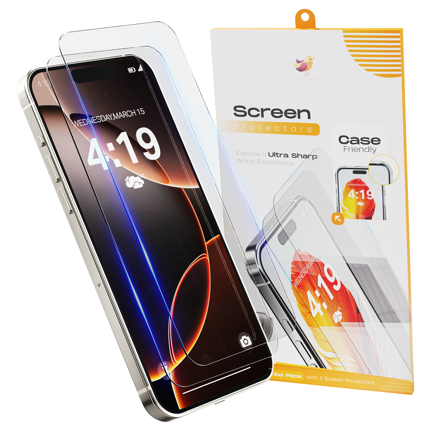 Solutionss4 Screenprotector voor iPhone 16 Pro Max – Case Vriendelijk
