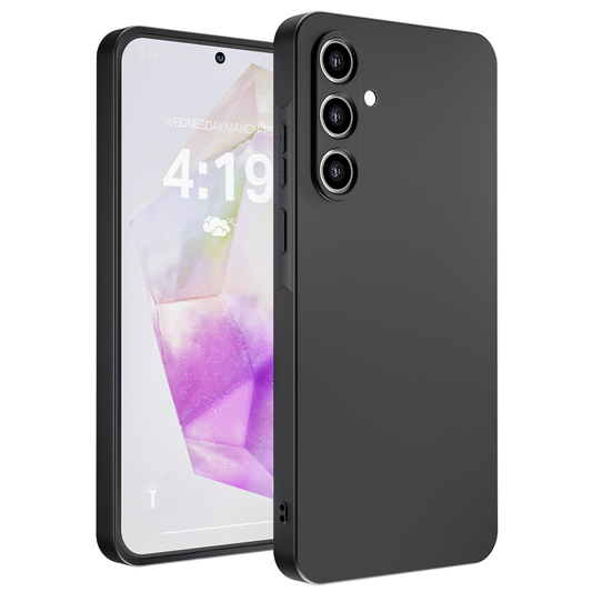 My Case Zwarte Siliconen Hoes voor Samsung Galaxy A35 – Slank Maar Beschermend