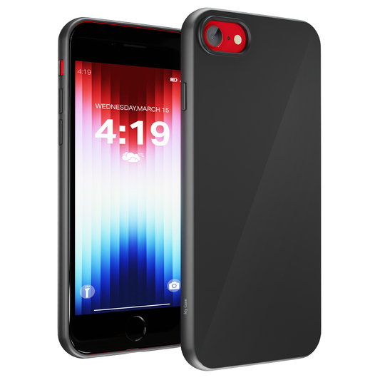 My Case Zwarte Siliconen Hoes voor iPhone SE 2022 – Slank Maar Beschermend