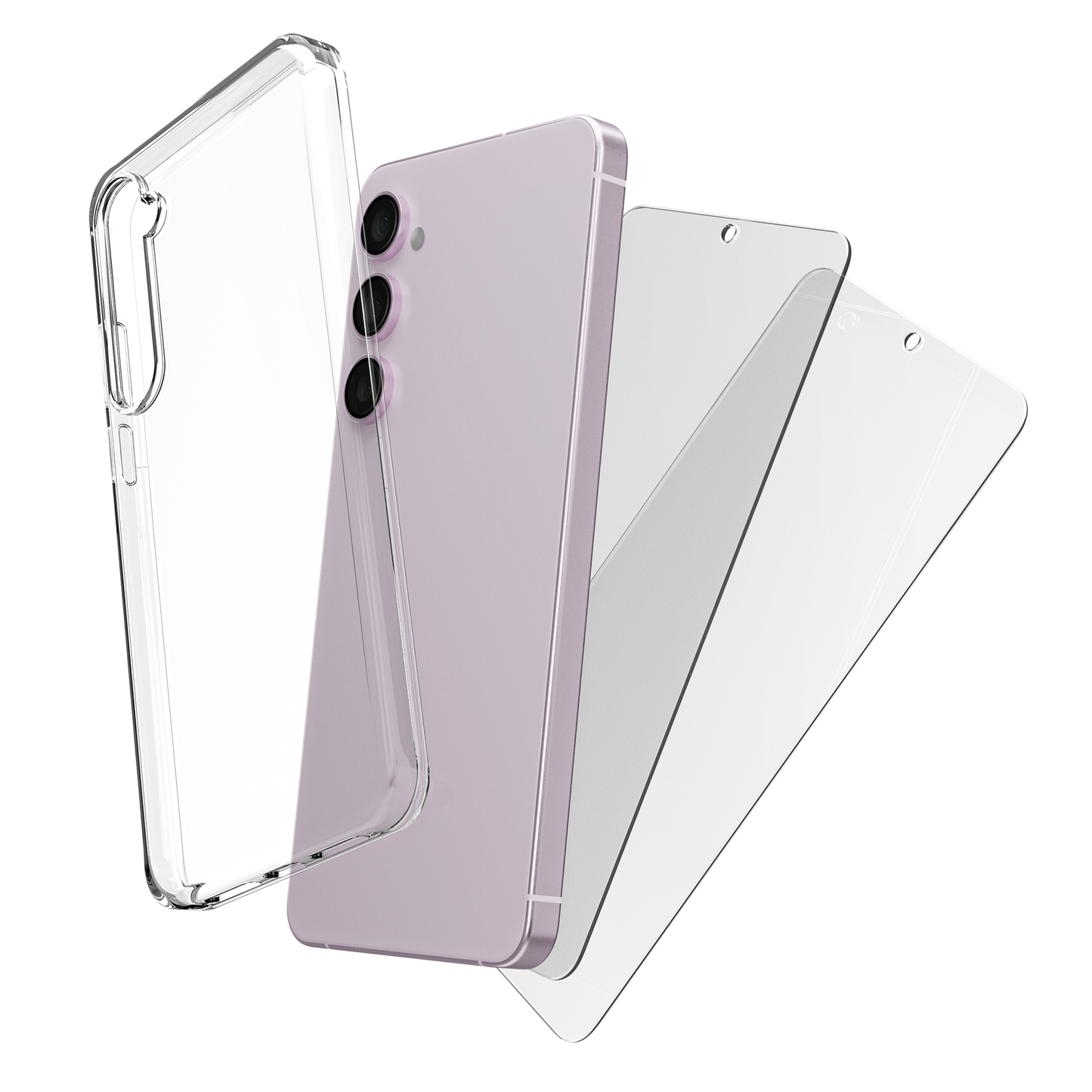 My Case Combo: Transparante Hoes met 2 Screenprotectors voor Samsung Galaxy S23 – Extra Veiligheid