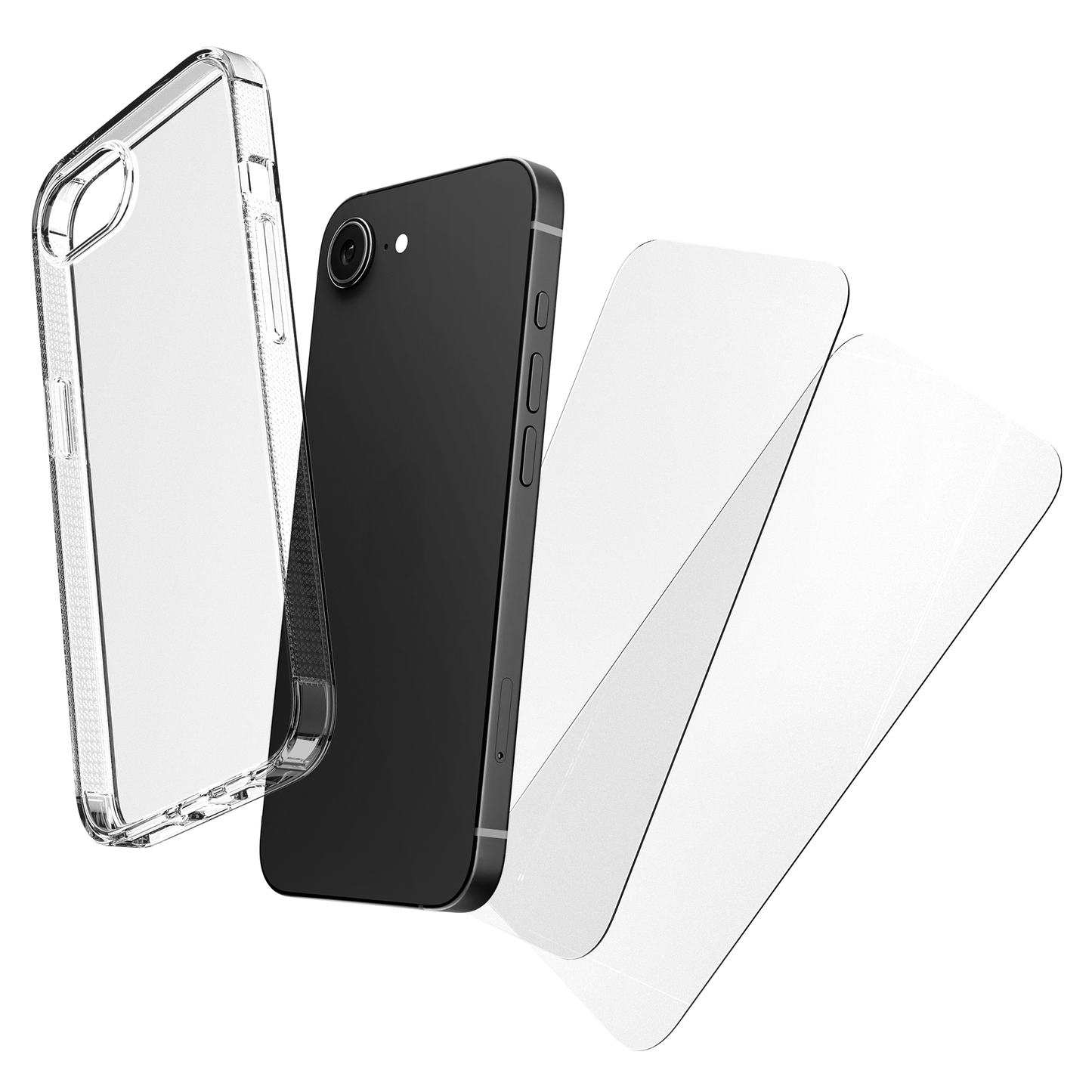 My Case Combo: Transparante Hoes met 2 Screenprotectors voor iPhone 16e – Extra Veiligheid