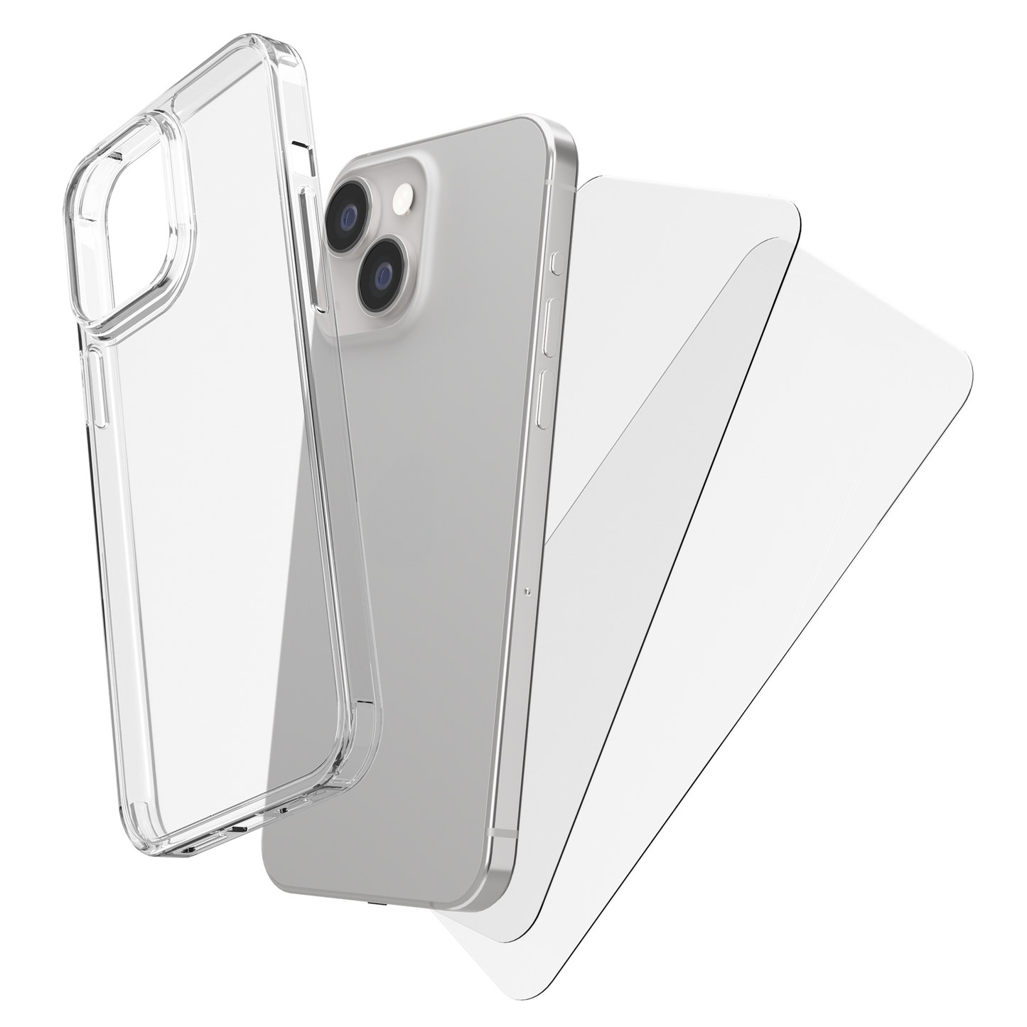 My Case Combo: Transparante Hoes met 2 Screenprotectors voor iPhone 13 mini – Extra Veiligheid