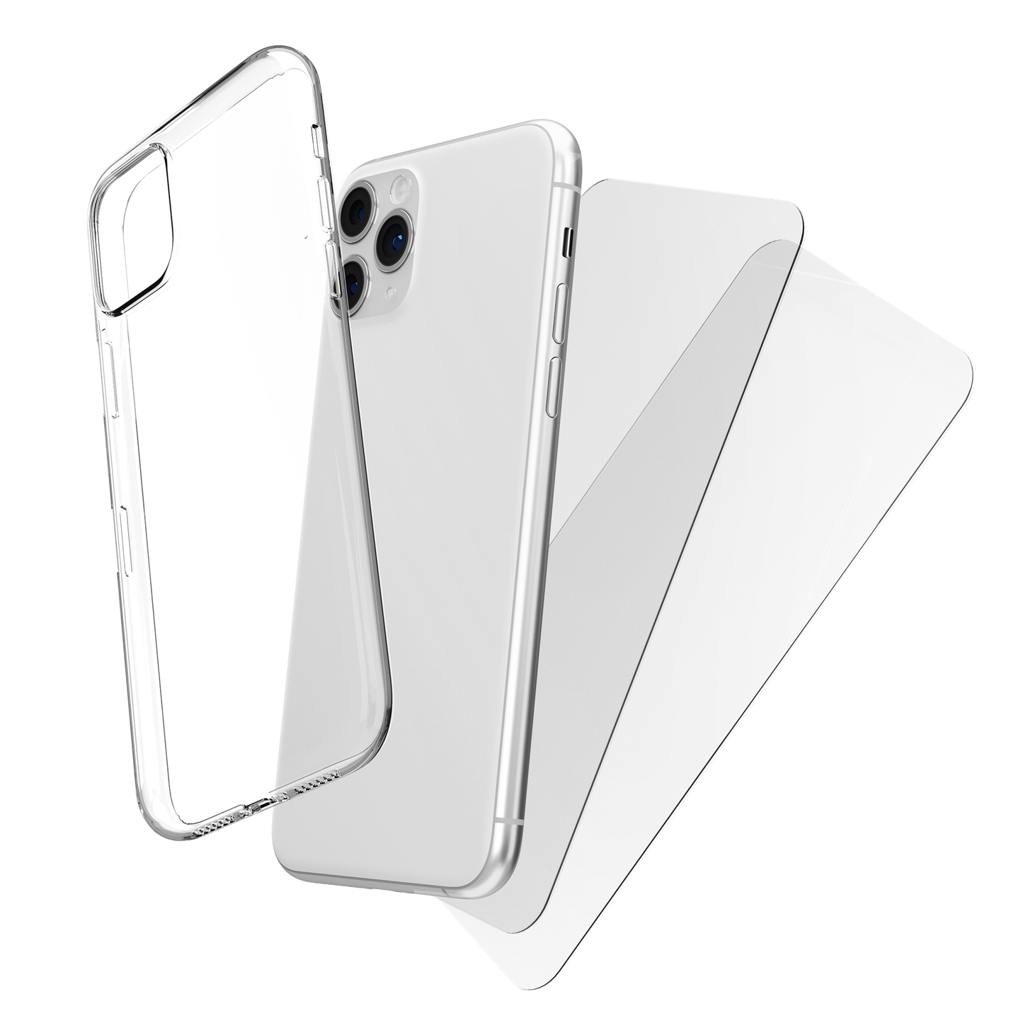 My Case Combo: Transparante Hoes met 2 Screenprotectors voor iPhone 11 Pro Max – Extra Veiligheid