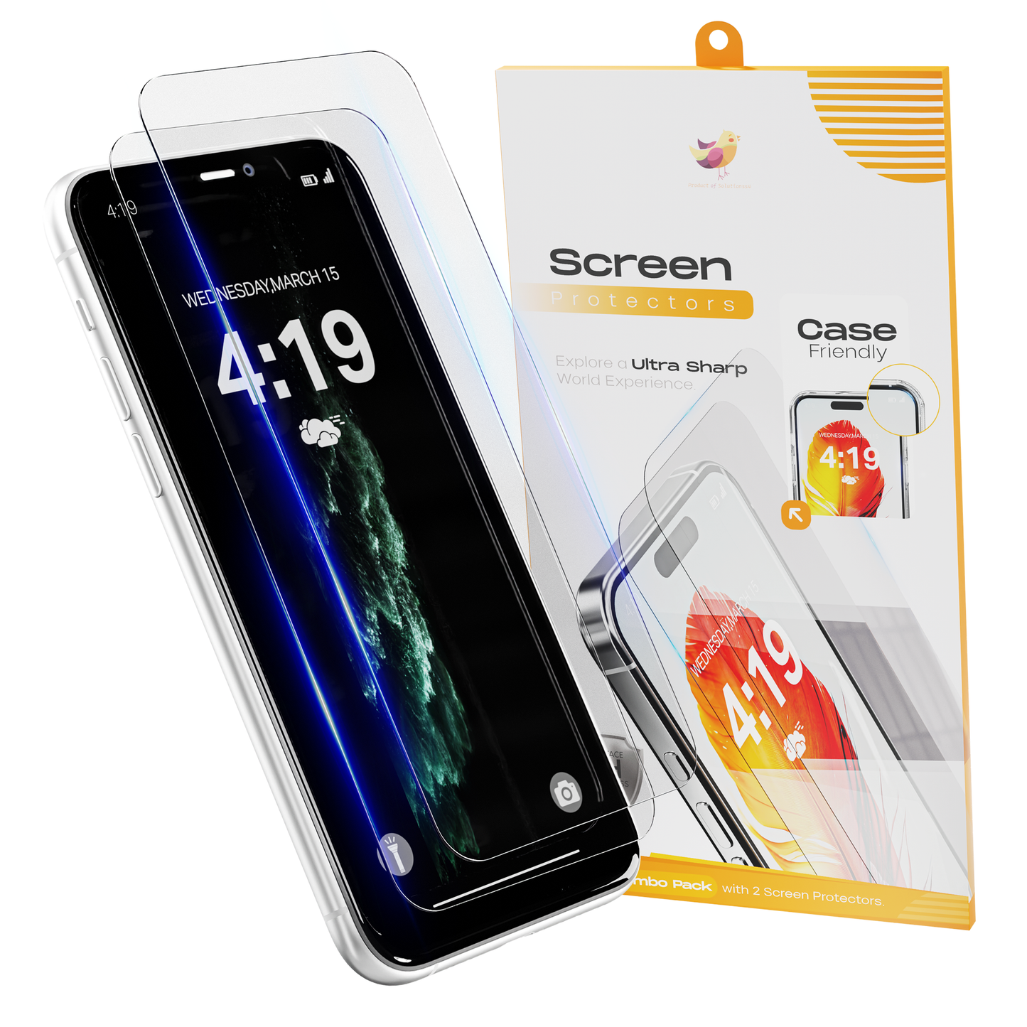 Solutionss4 Screenprotector voor iPhone 11 Pro Max – Case Vriendelijk
