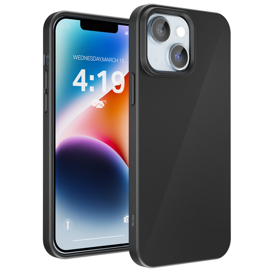 My Case Zwarte Siliconen Hoes voor iPhone 14 Plus – Slank Maar Beschermend