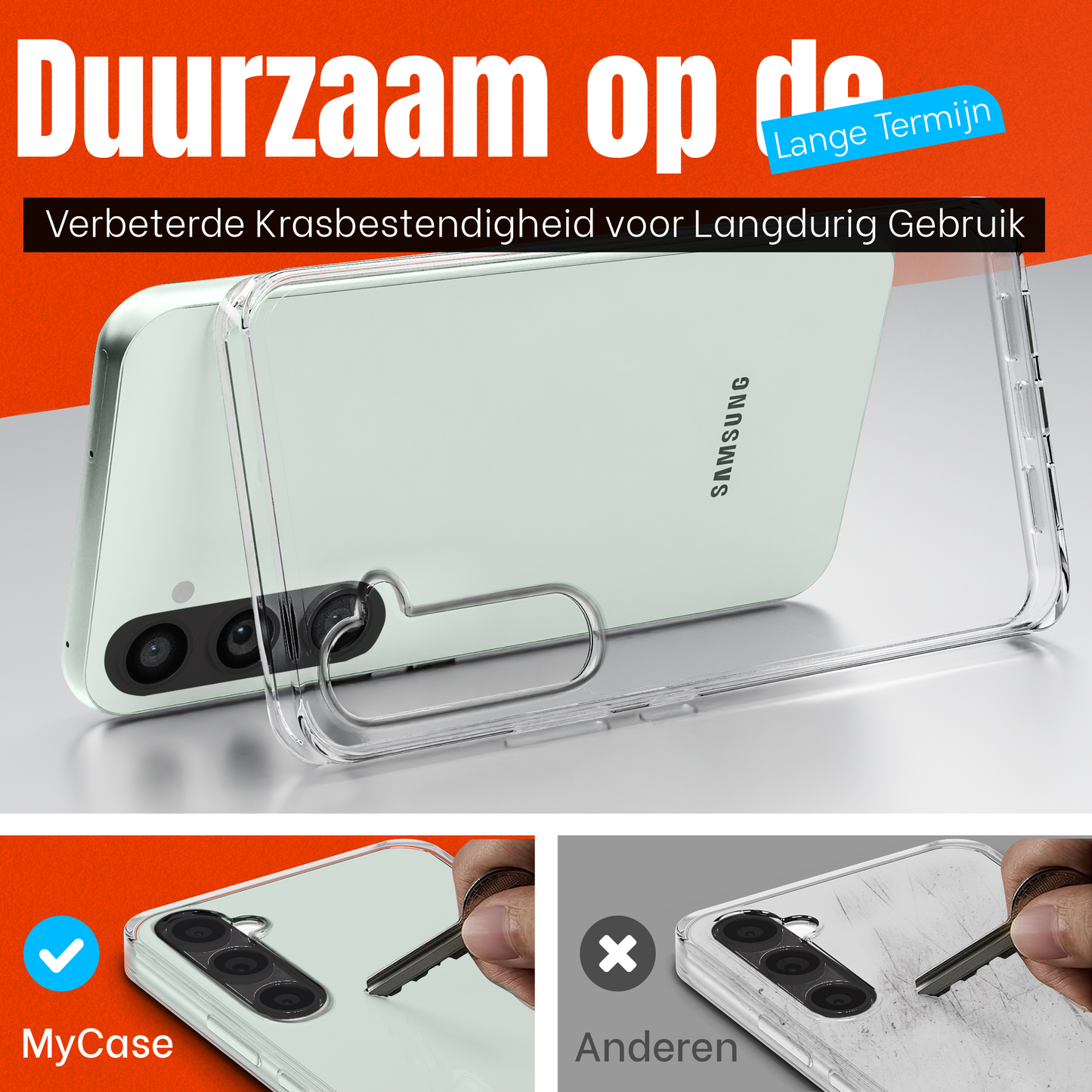 Samsung A56 Hoesje – Transparante Siliconen Shockproof Case