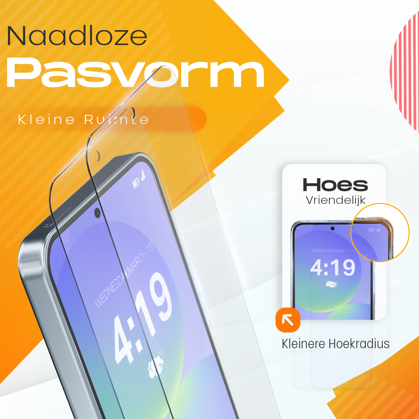 Solutionss4 Screenprotector voor Samsung Galaxy A36 – Case Vriendelijk