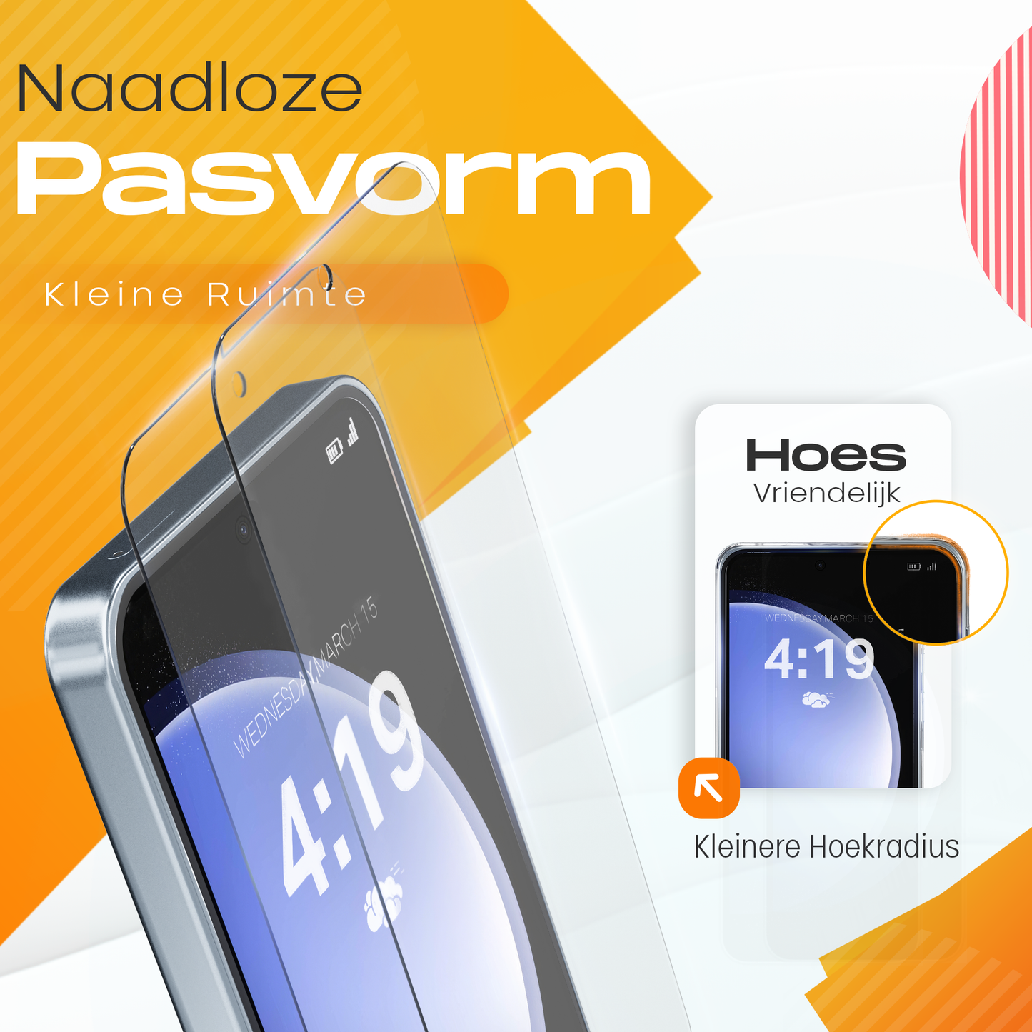 Solutionss4 Screenprotector voor Samsung Galaxy S23 FE – Case Vriendelijk