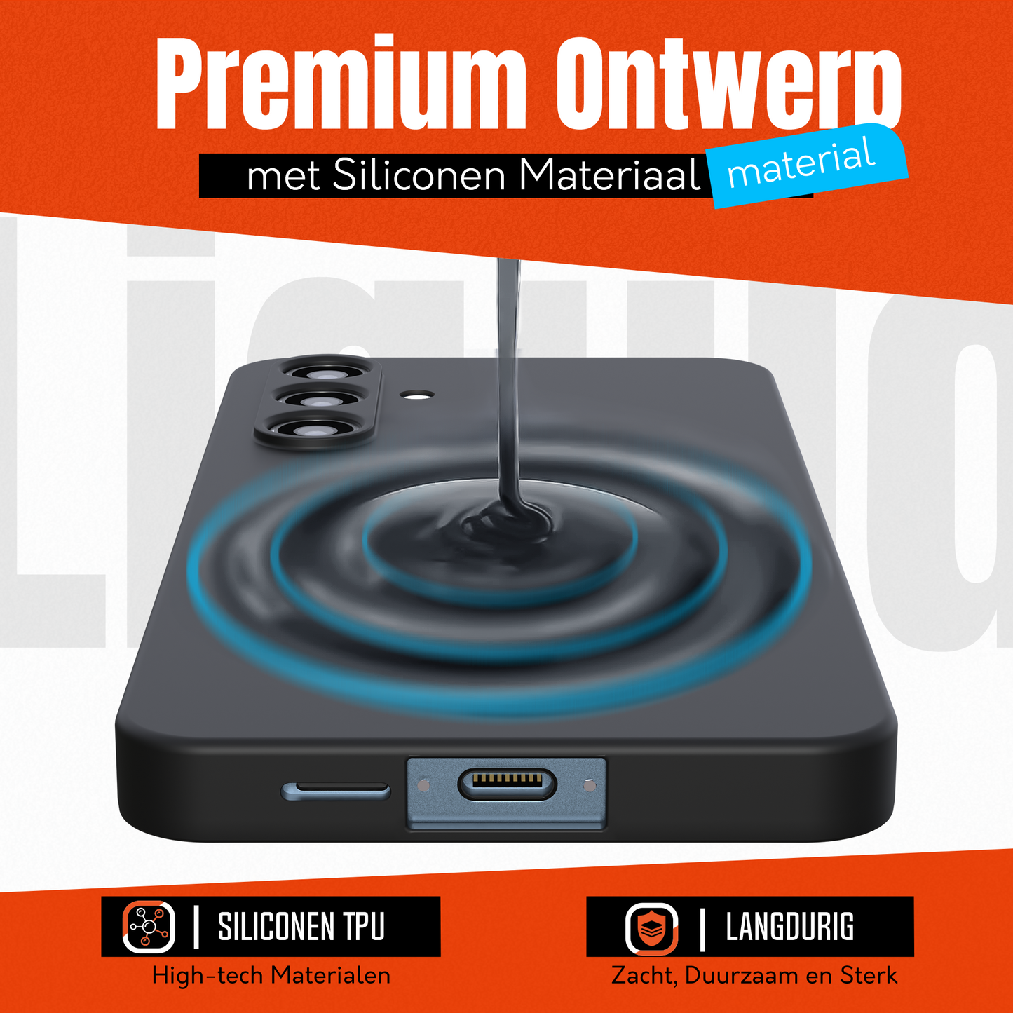 My Case Zwarte Siliconen Hoes voor Samsung Galaxy A35 – Slank Maar Beschermend