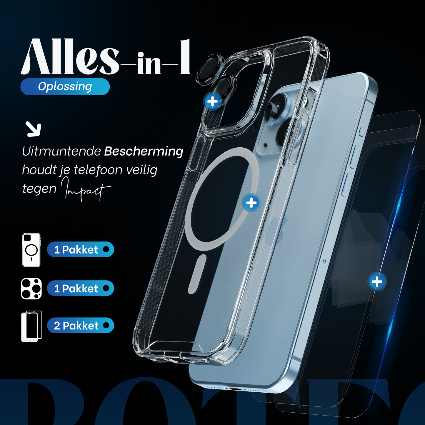 iTech COMBO voor iPhone 14 Plus – Complete 4-in-1 Bescherming
