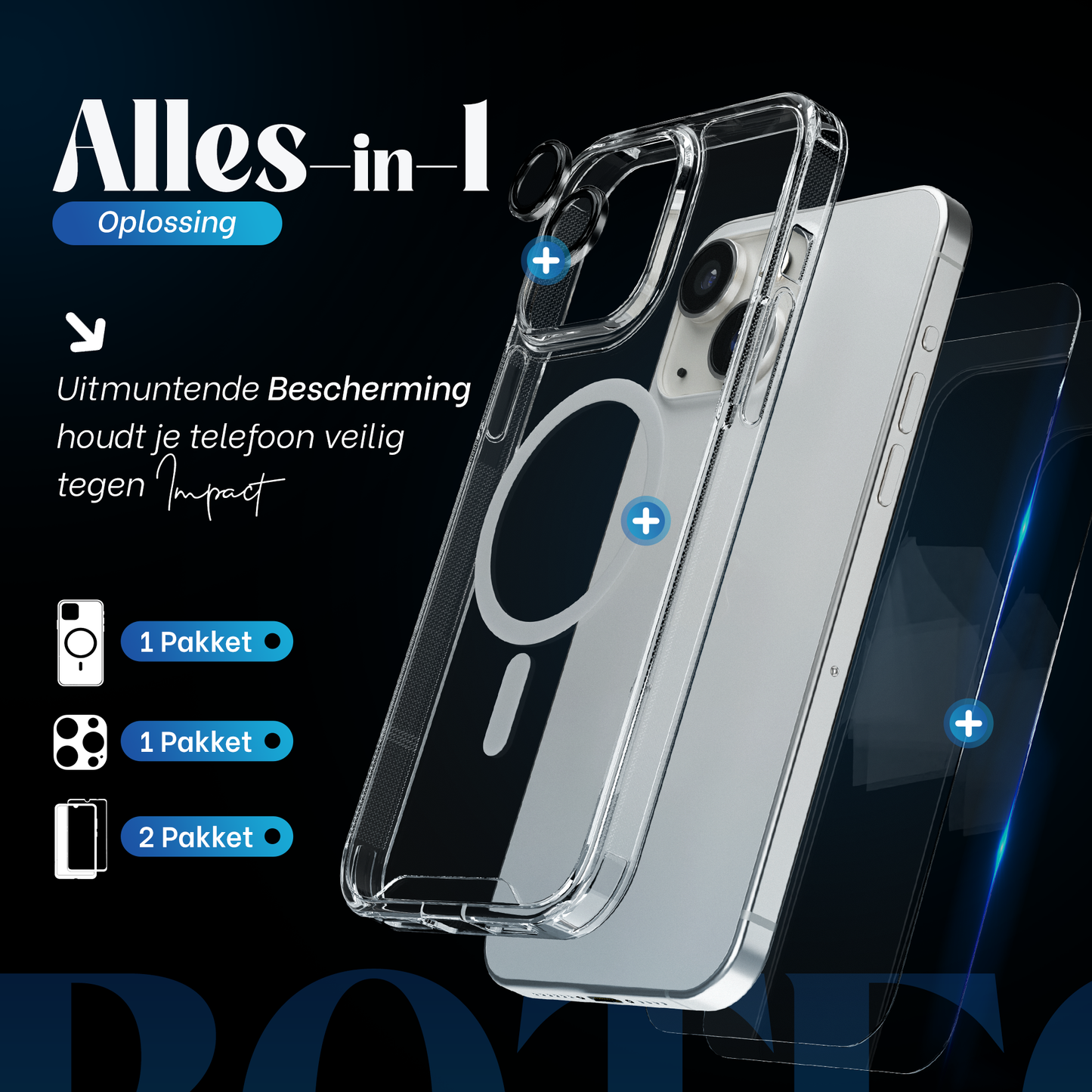 iTech COMBO voor iPhone 13 Mini – Complete 4-in-1 Bescherming
