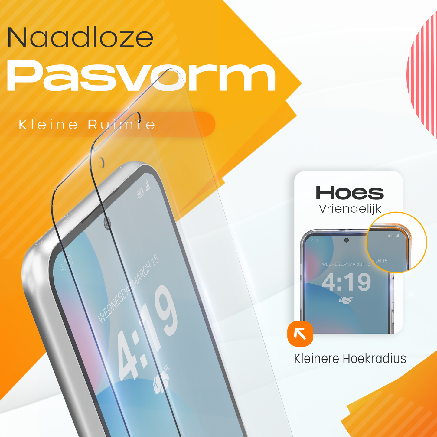 Solutionss4 Screenprotector voor Samsung Galaxy S24 FE  – Case Vriendelijk
