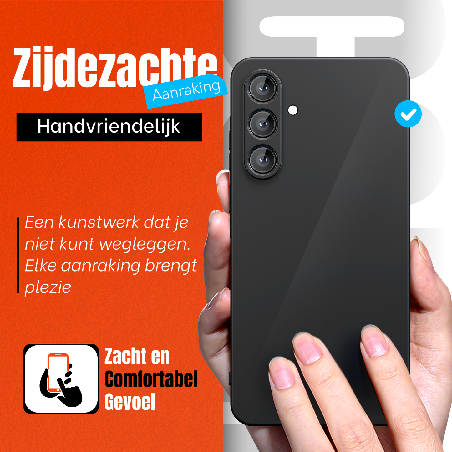 Samsung A56 Hoesje Zwart - 2x Screenprotector – Anti-Shock Case + Beschermglas