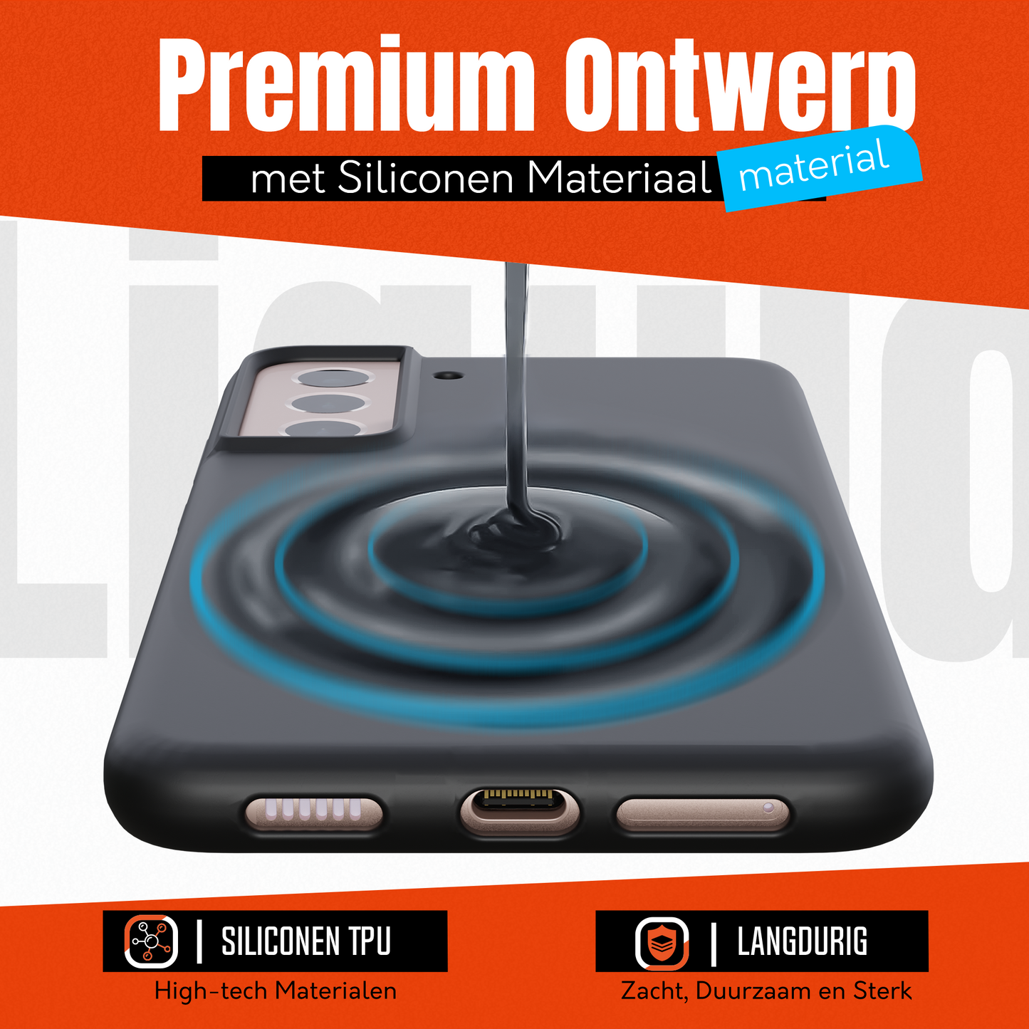 My Case Zwarte Siliconen Hoes voor Samsung Galaxy S21 – Slank Maar Beschermend