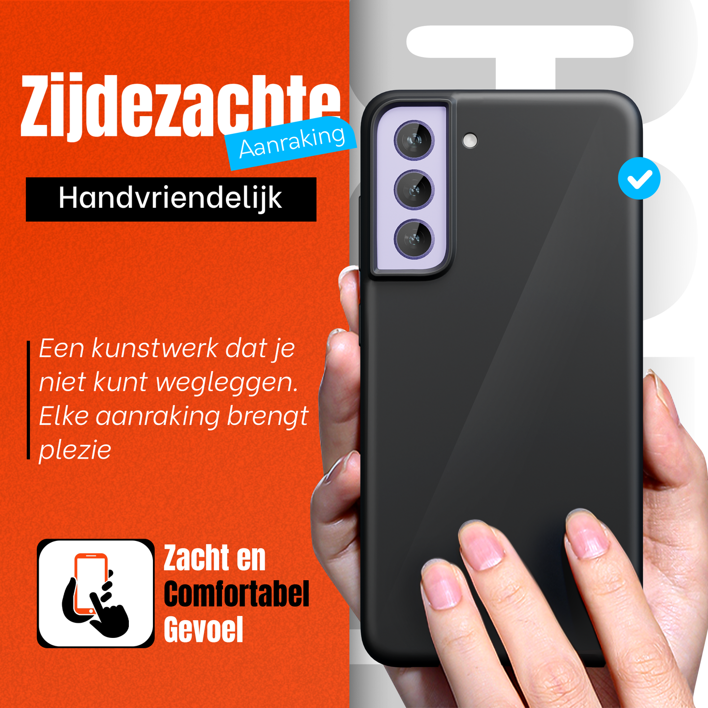 My Case Combo: Zwarte Siliconen Hoes met 2 Screenprotectors voor Samsung Galaxy S21 FE – Extra Veiligheid