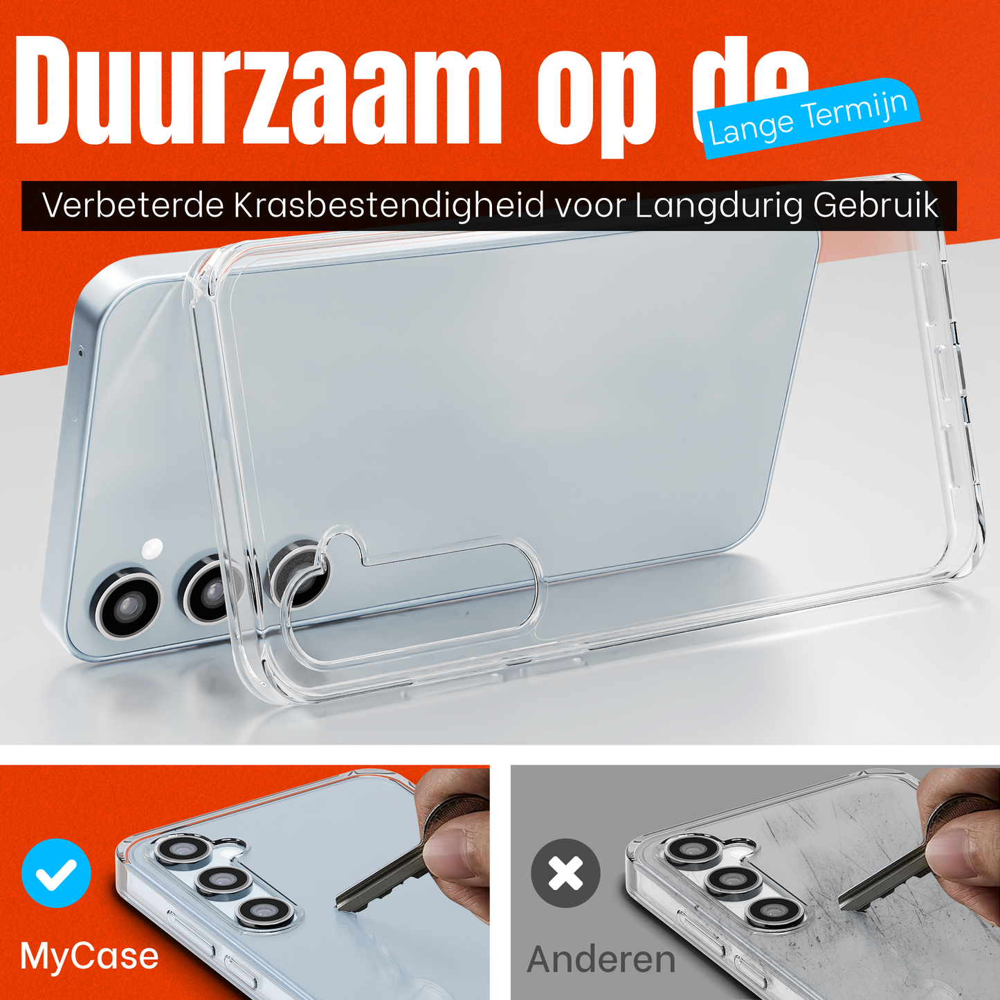 My Case Transparante Hoes voor Samsung Galaxy A55 – Langdurig Helder