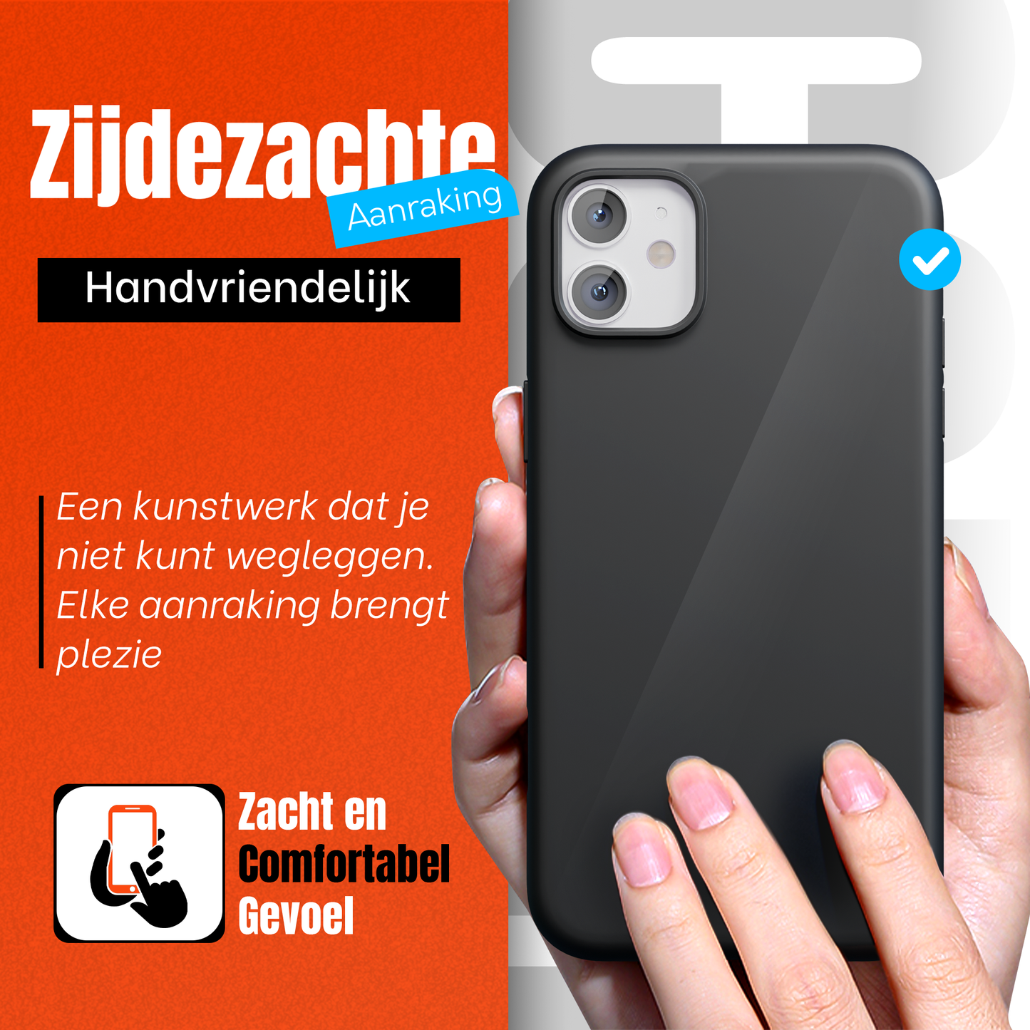 My Case Combo: Zwarte Siliconen Hoes met 2 Screenprotectors voor iPhone 11 – Extra Veiligheid