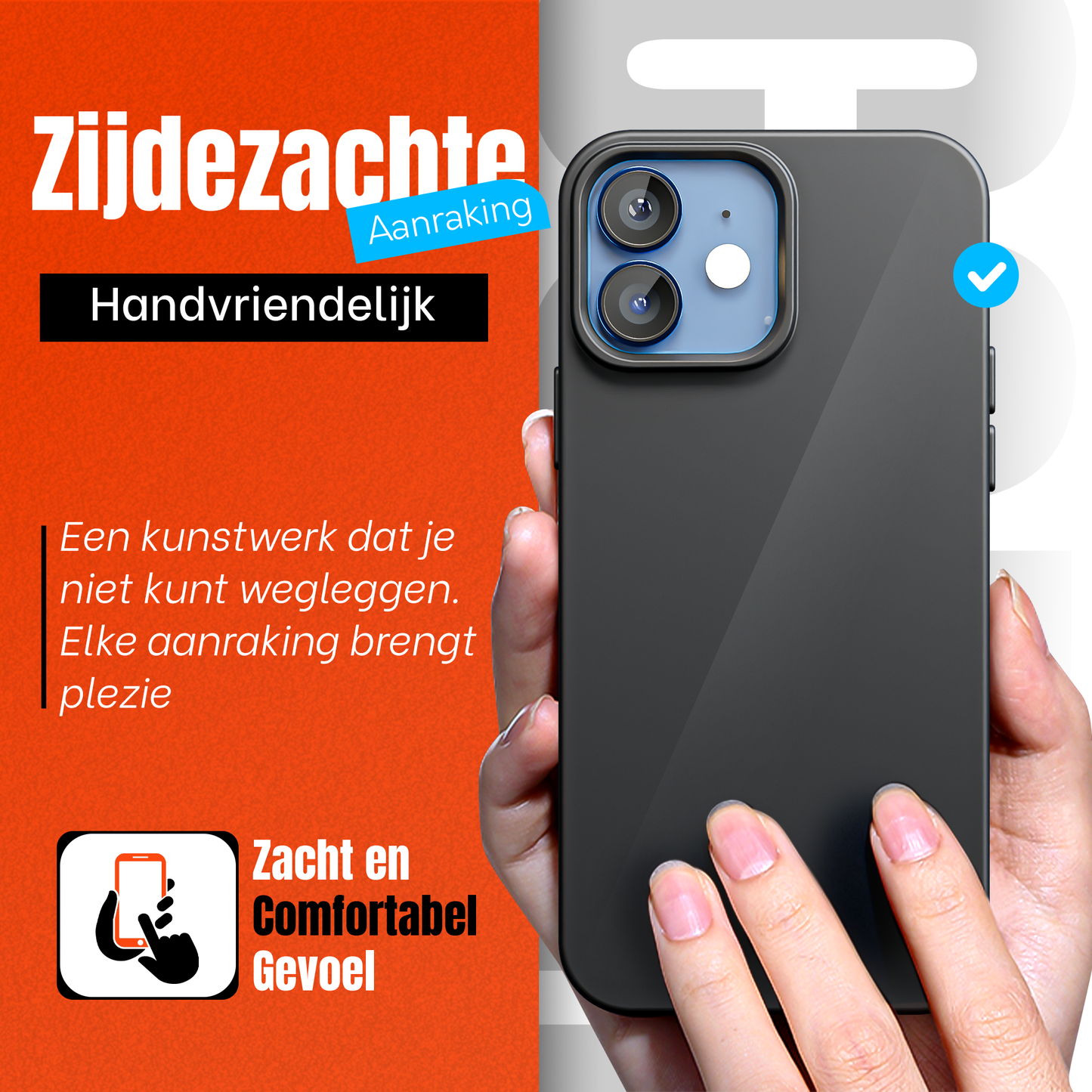 My Case Combo: Zwarte Siliconen Hoes met 2 Screenprotectors voor iPhone 12 mini – Extra Veiligheid