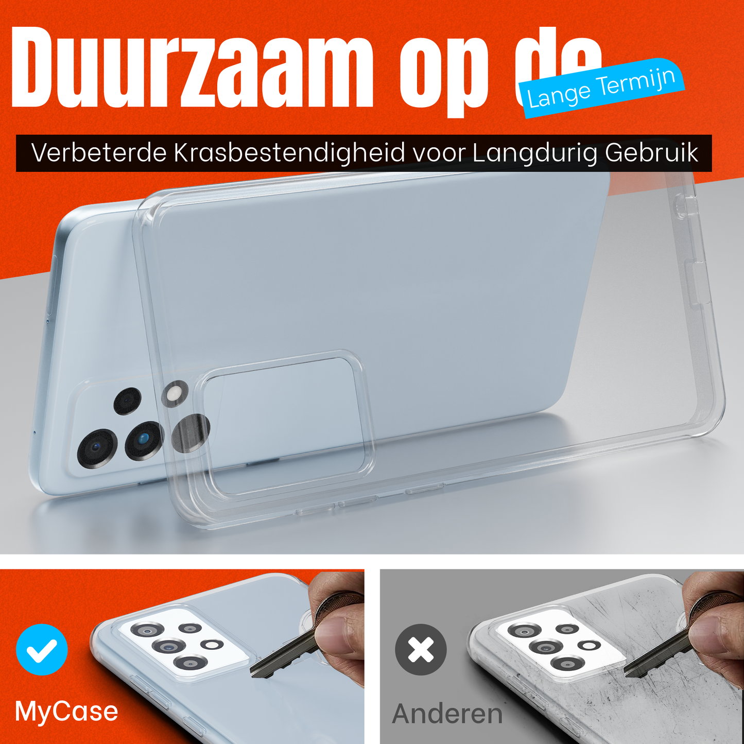 My Case  Transparante Hoes voor Samsung Galaxy A53 – Langdurig Helder