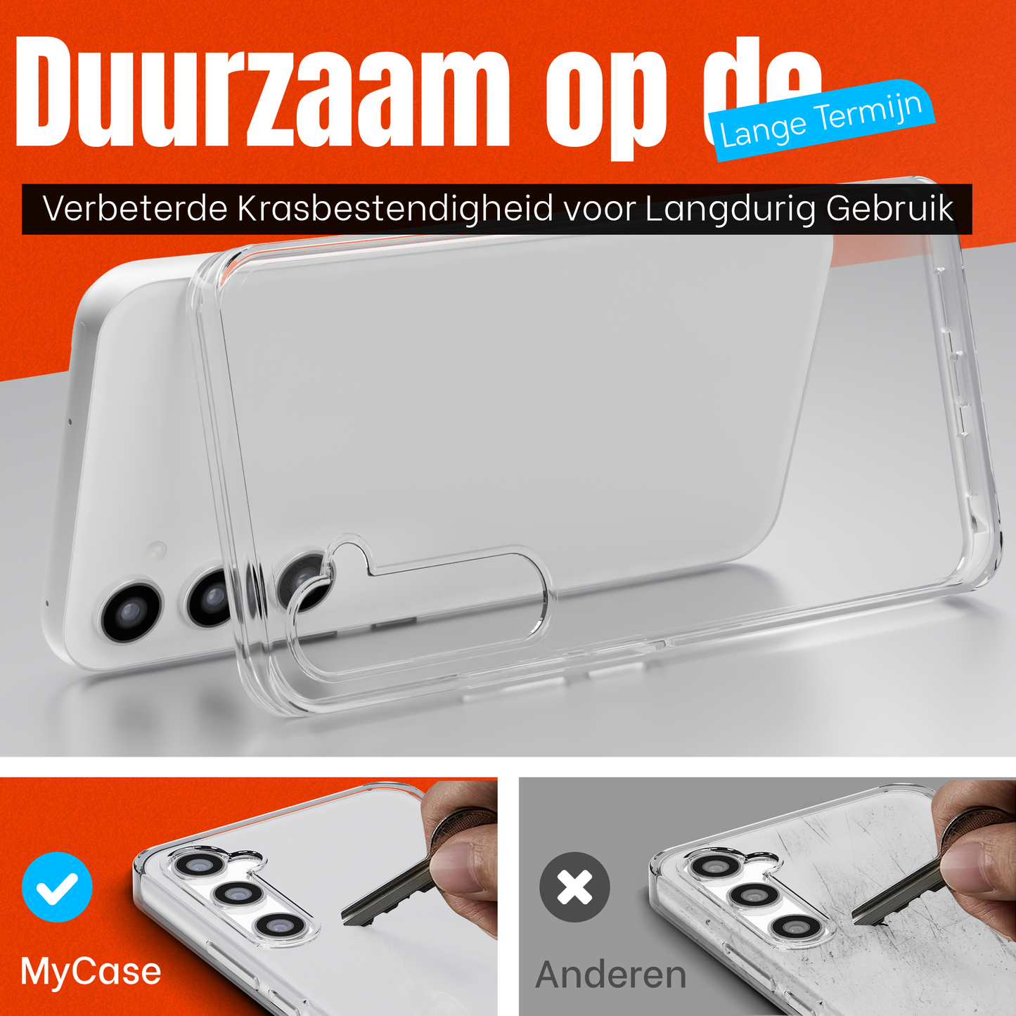 My Case Transparante Hoes voor Samsung Galaxy A54 – Langdurig Helder