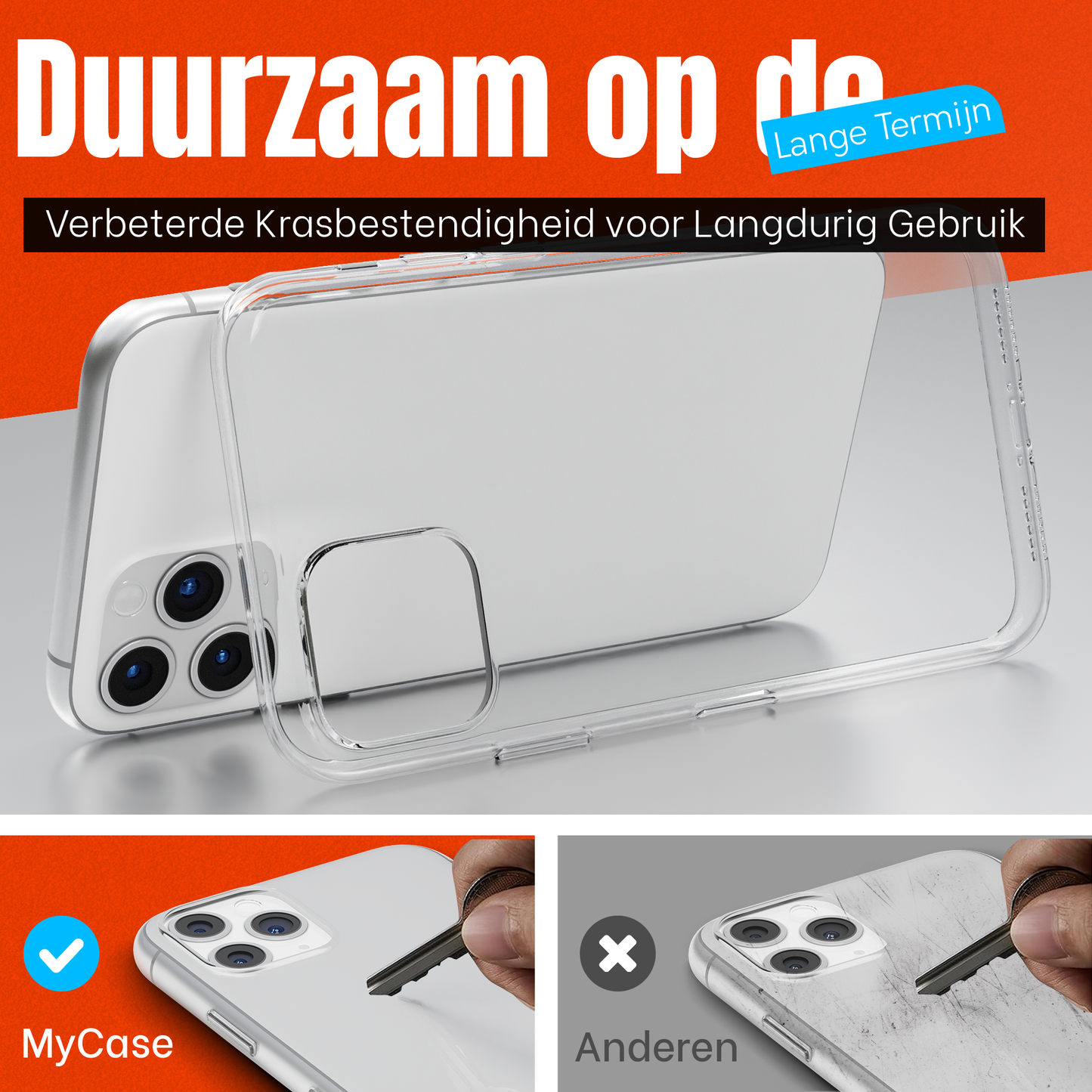 My Case Transparante Hoes voor iPhone 11 Pro Max – Langdurig Helder