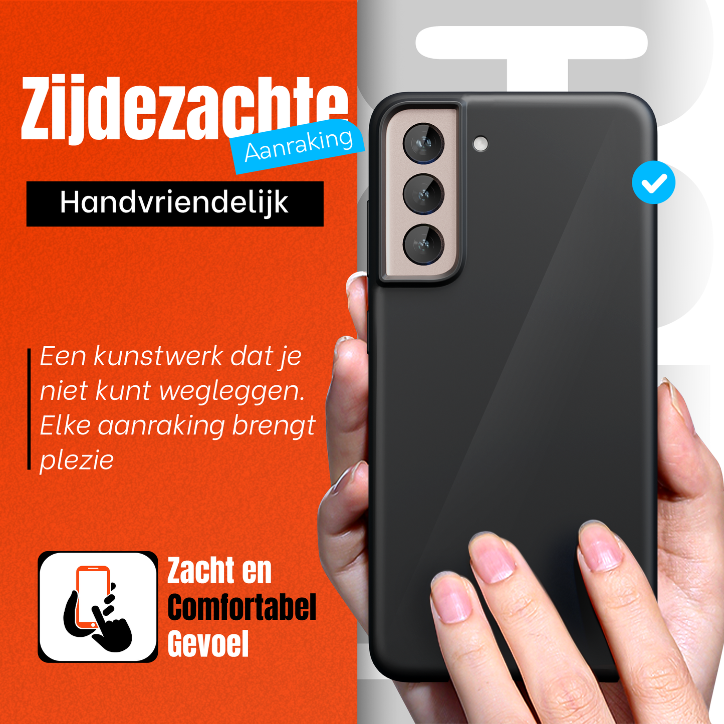 My Case Combo: Zwarte Siliconen Hoes met 2 Screenprotectors voor Samsung Galaxy S21 Plus – Extra Veiligheid