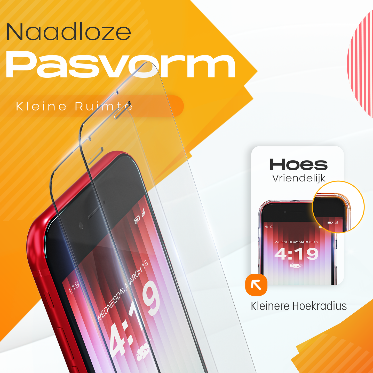 Solutionss4 Screenprotector voor iPhone SE 2022 – Case Vriendelijk