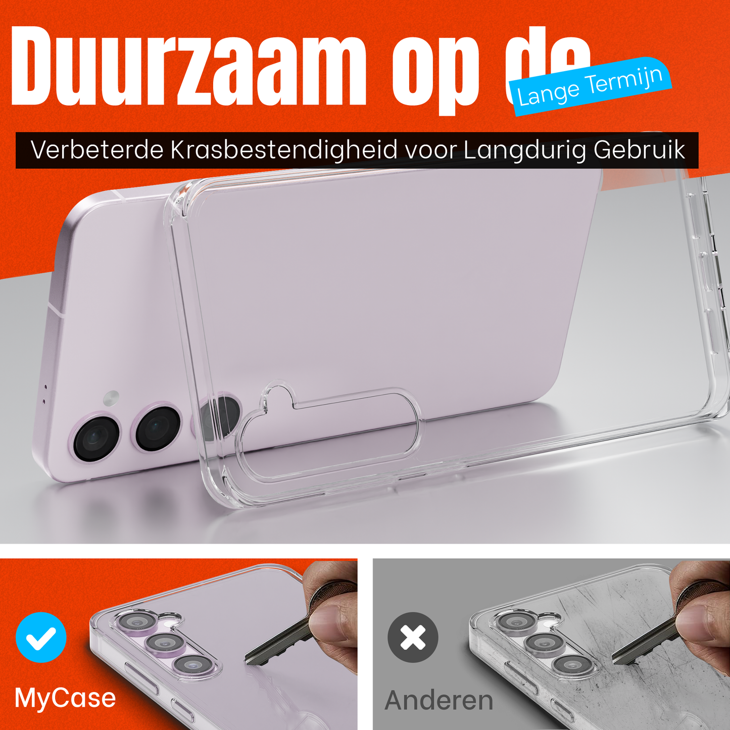 My Case Transparante Hoes voor Samsung Galaxy S23 Plus – Langdurig Helder