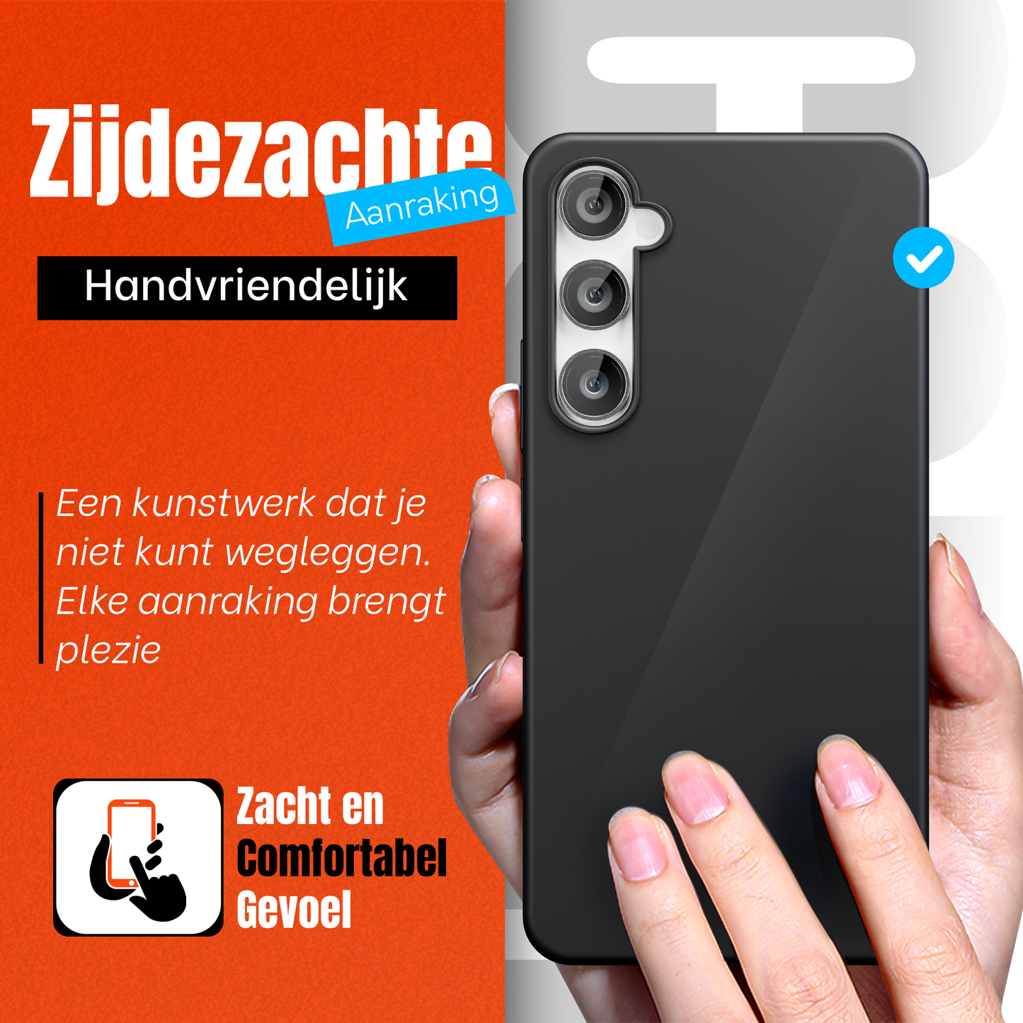 My Case Combo: Zwarte Siliconen Hoes met 2 Screenprotectors voor Samsung Galaxy S24 FE – Extra Veiligheid