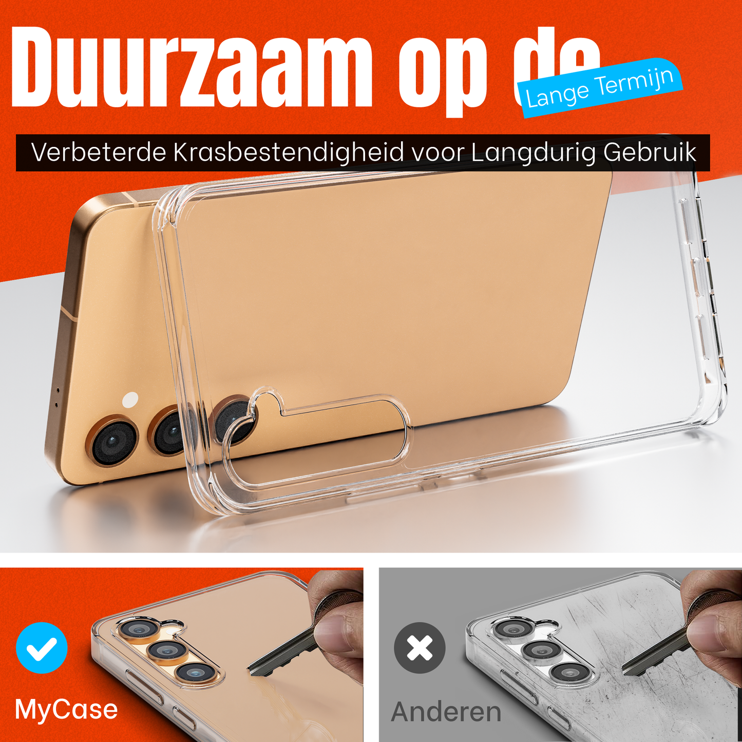 My Case Transparante Hoes voor Samsung Galaxy S24 – Langdurig Helder