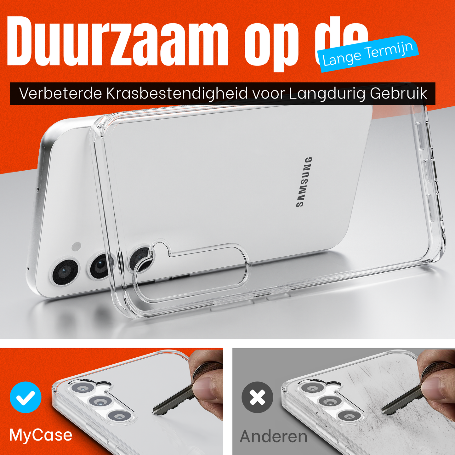 My Case Transparante Hoes voor Samsung Galaxy S24 FE – Langdurig Helder