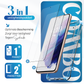iTech Combo: 2 Screenprotectors & 1 Bumper Hoes voor Samsung Galaxy S21 Plus  – 3-in-1 Bescherming