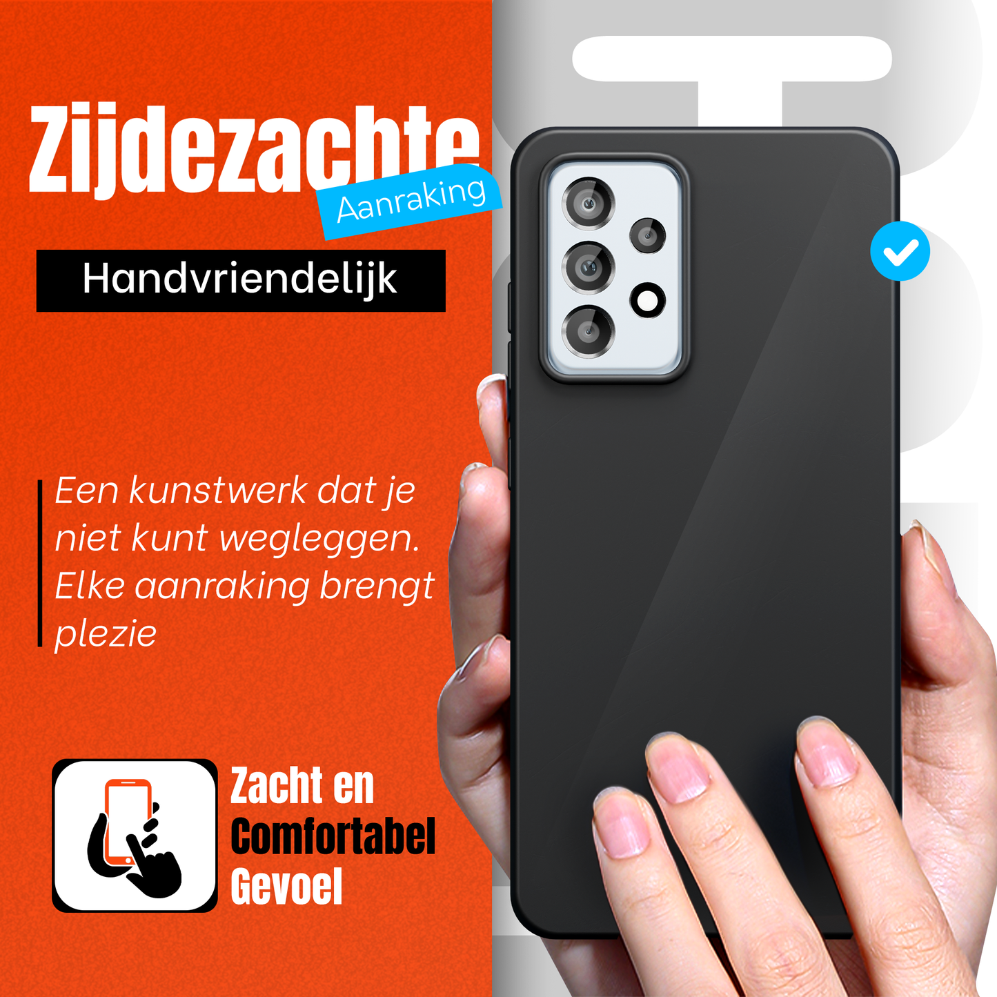 My Case Combo: Zwarte Siliconen Hoes met 2 Screenprotectors voor Samsung Galaxy A53 – Extra Veiligheid