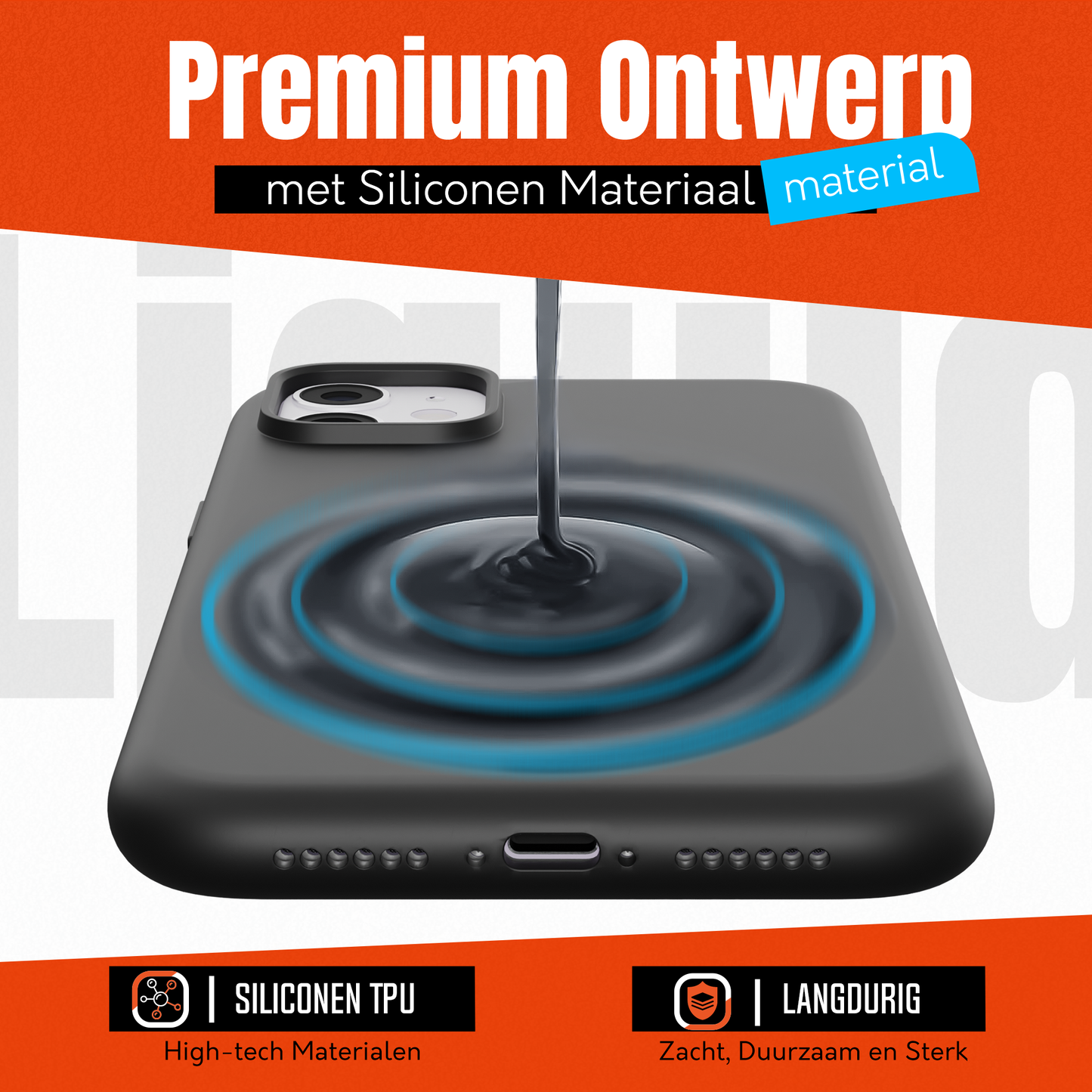 My Case Zwarte Siliconen Hoes voor iPhone 11 – Slank Maar Beschermend