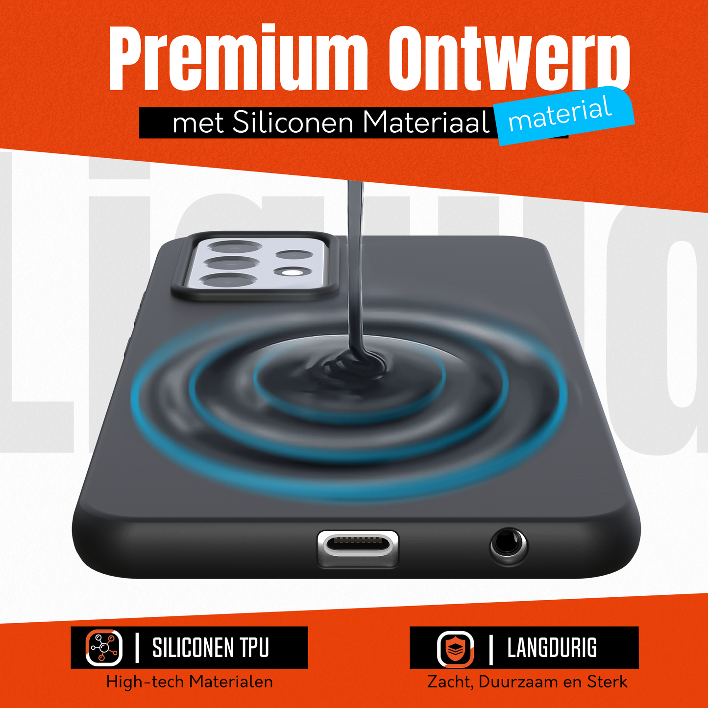 My Case Zwarte Siliconen Hoes voor Samsung Galaxy A52 – Slank Maar Beschermend