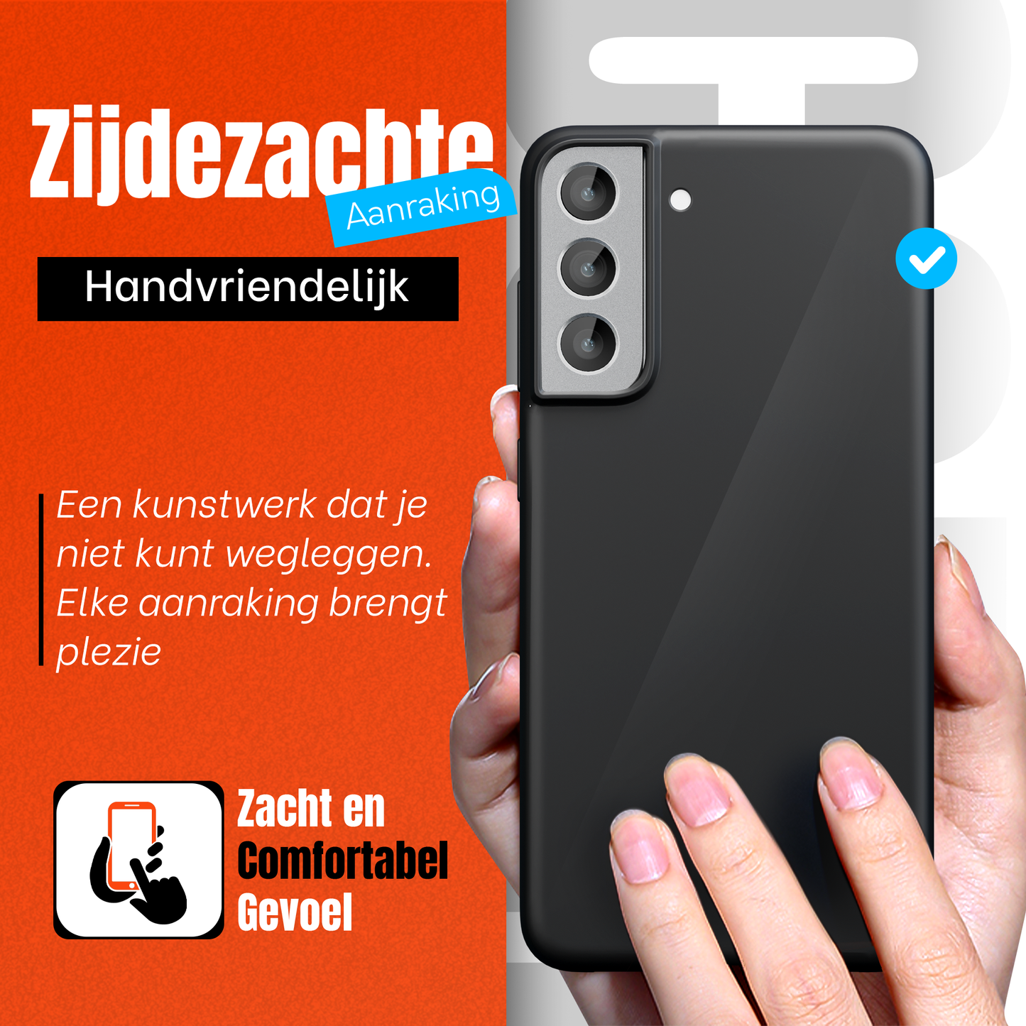My Case Combo: Zwarte Siliconen Hoes met 2 Screenprotectors voor Samsung Galaxy S22 Plus – Extra Veiligheid