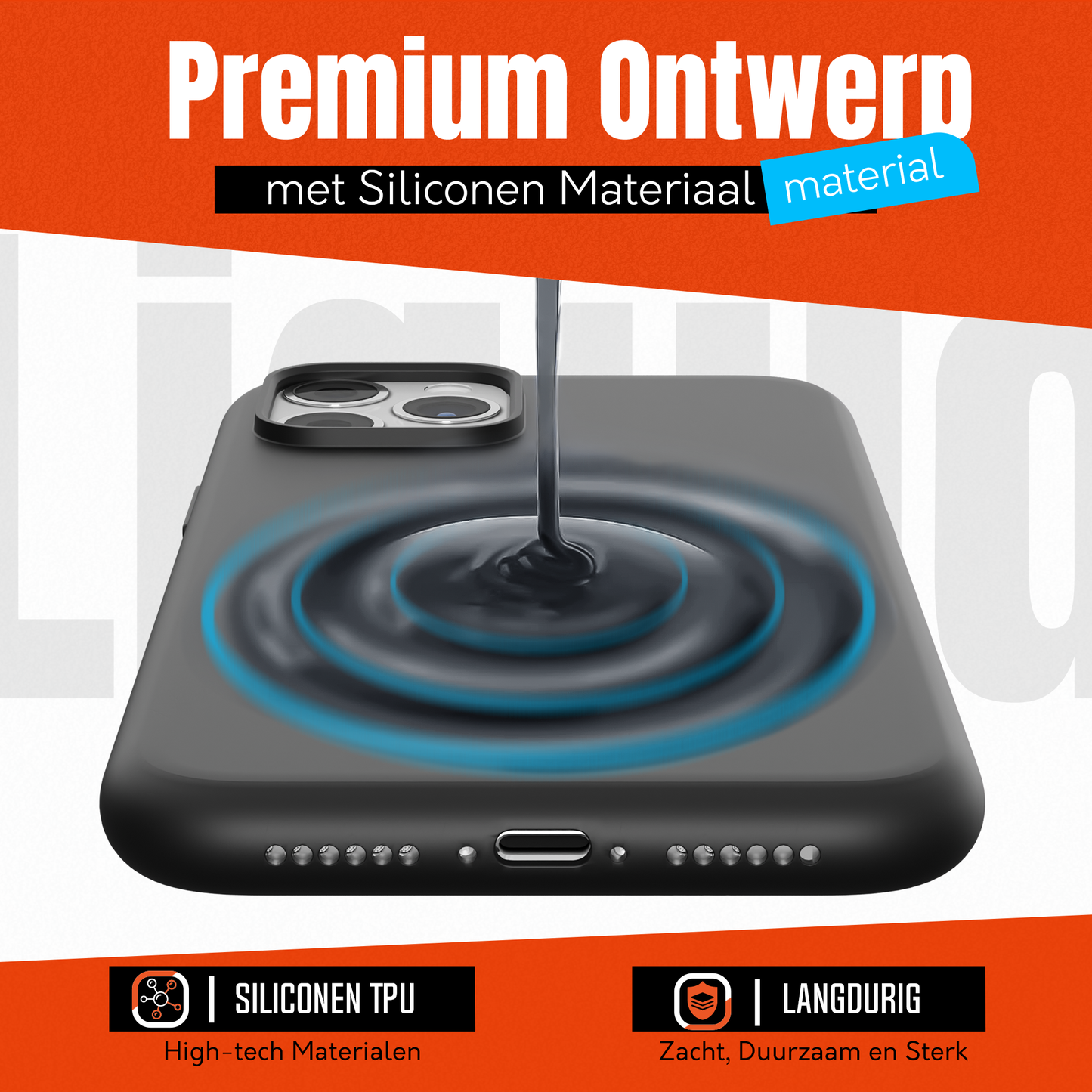 My Case Zwarte Siliconen Hoes voor iPhone 11 Pro Max – Slank Maar Beschermend