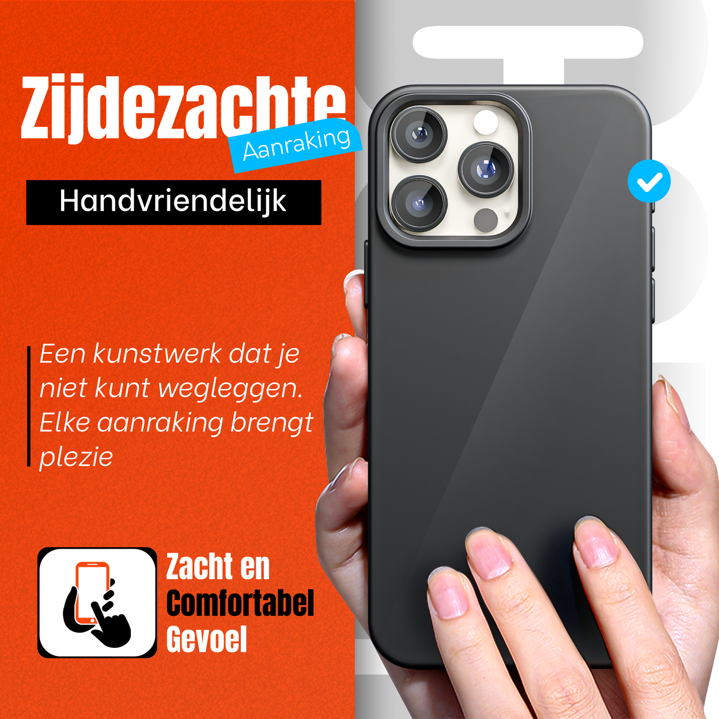 My Case Combo: Zwarte Siliconen Hoes met 2 Screenprotectors voor iPhone 15 Pro – Extra Veiligheid