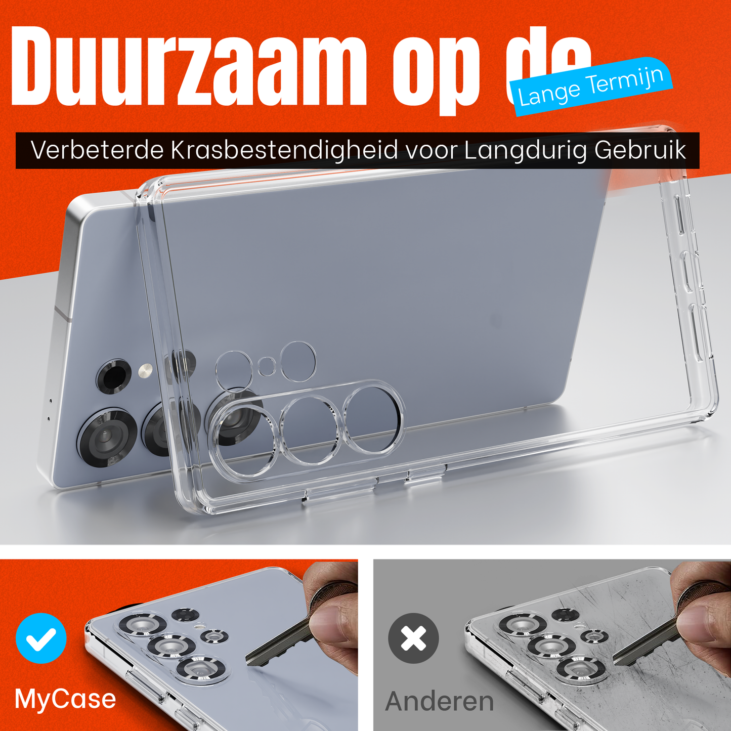 My Case Transparante Hoes voor Samsung Galaxy S25 Ultra – Langdurig Helder