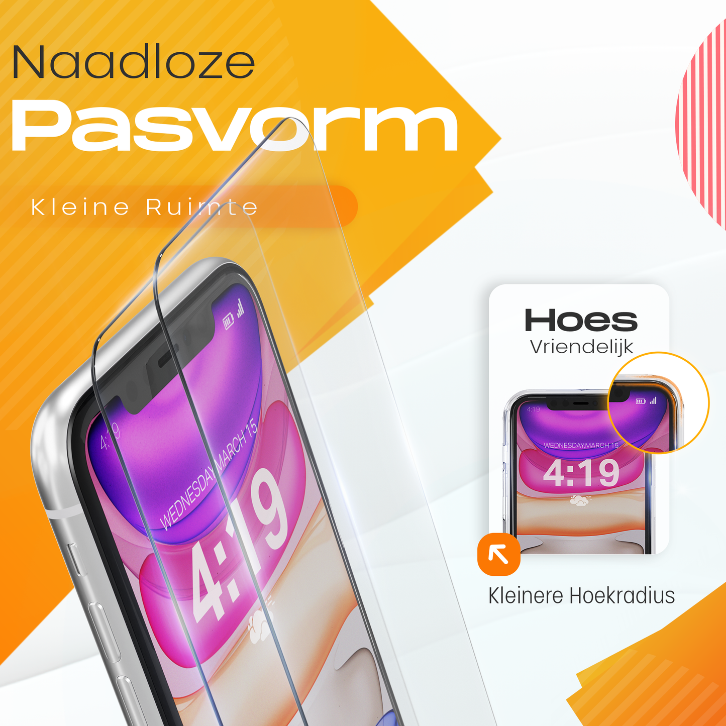 Solutionss4 Screenprotector voor iPhone 11/XR – Case Vriendelijk