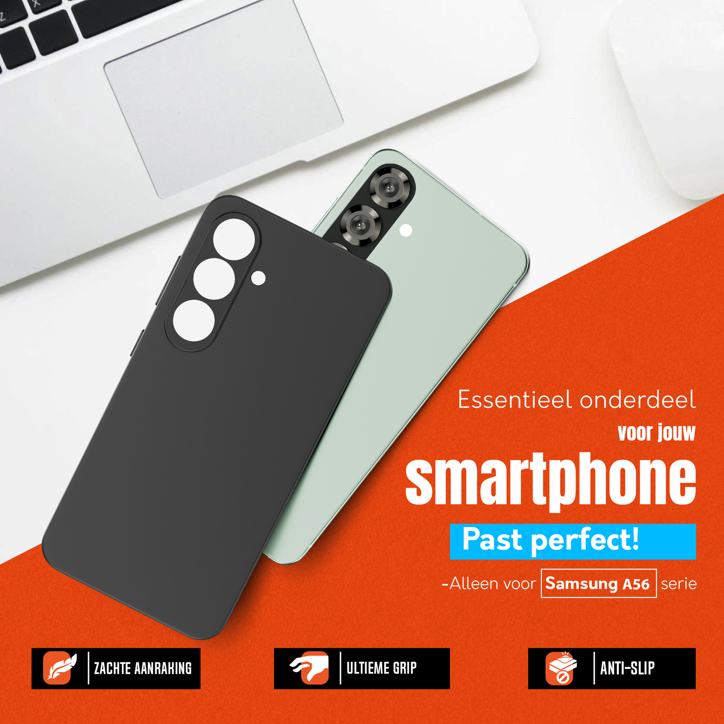 Samsung A56 Hoesje Zwart – Backcover met Optimale Bescherming | My Case