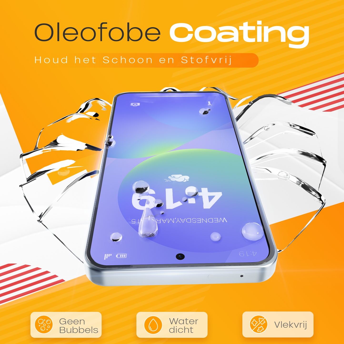 Solutionss4 Screenprotector voor Samsung Galaxy A36 – Case Vriendelijk