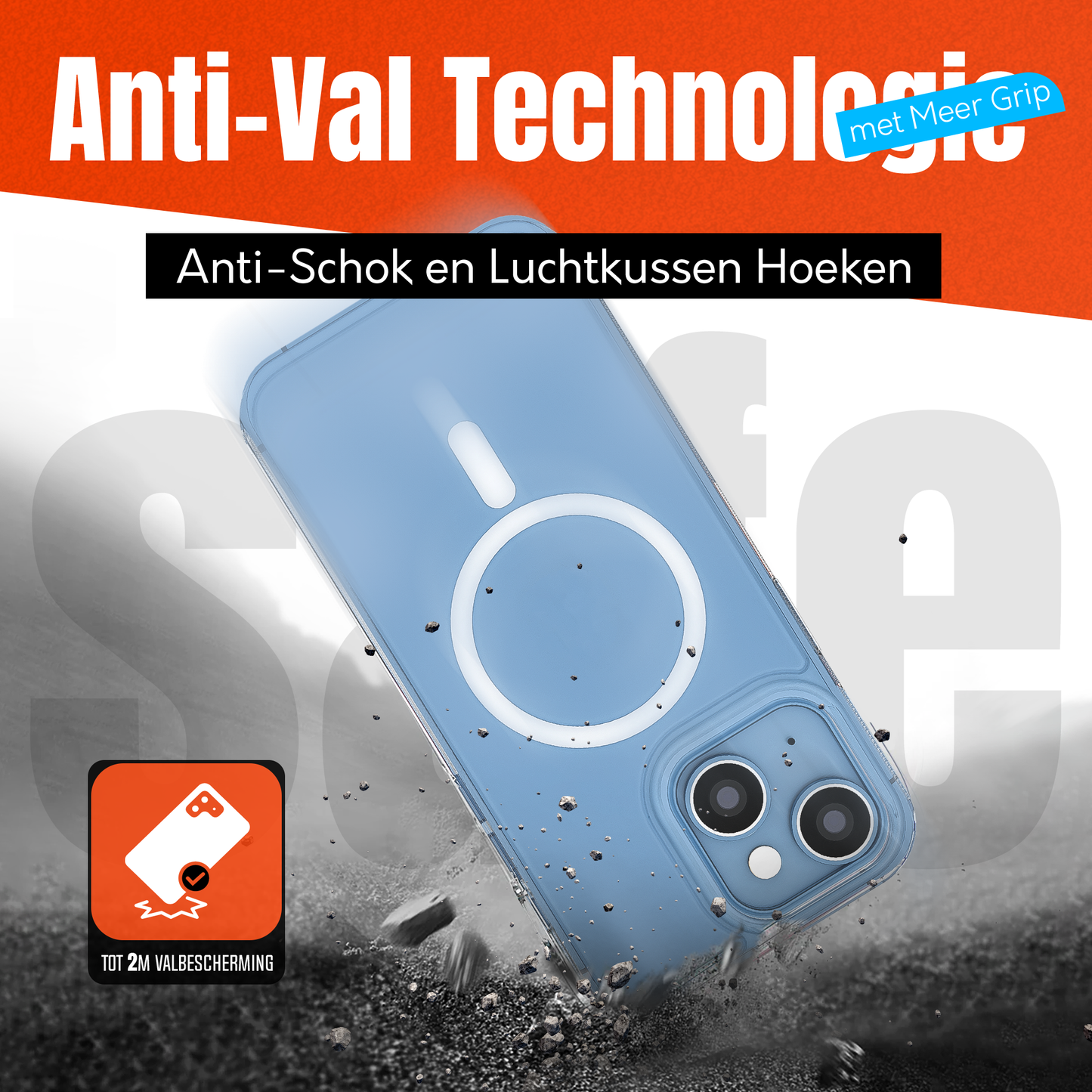 My Case Transparant MagSafe Hoesje voor iPhone 14 plus – Slank, Sterk & MagSafe-Klaar